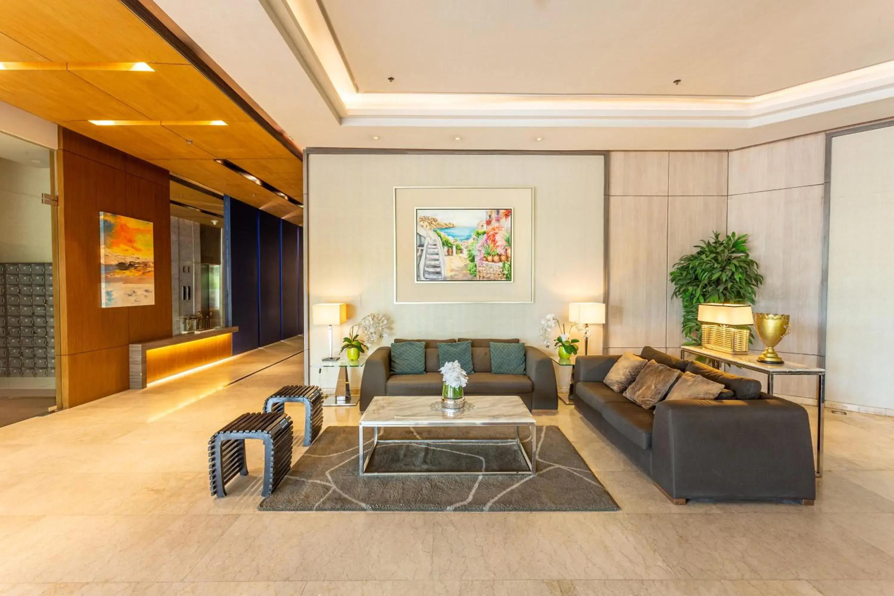 Lobby or reception in Santorini Hotel Lobby or reception in Santorini Hotel