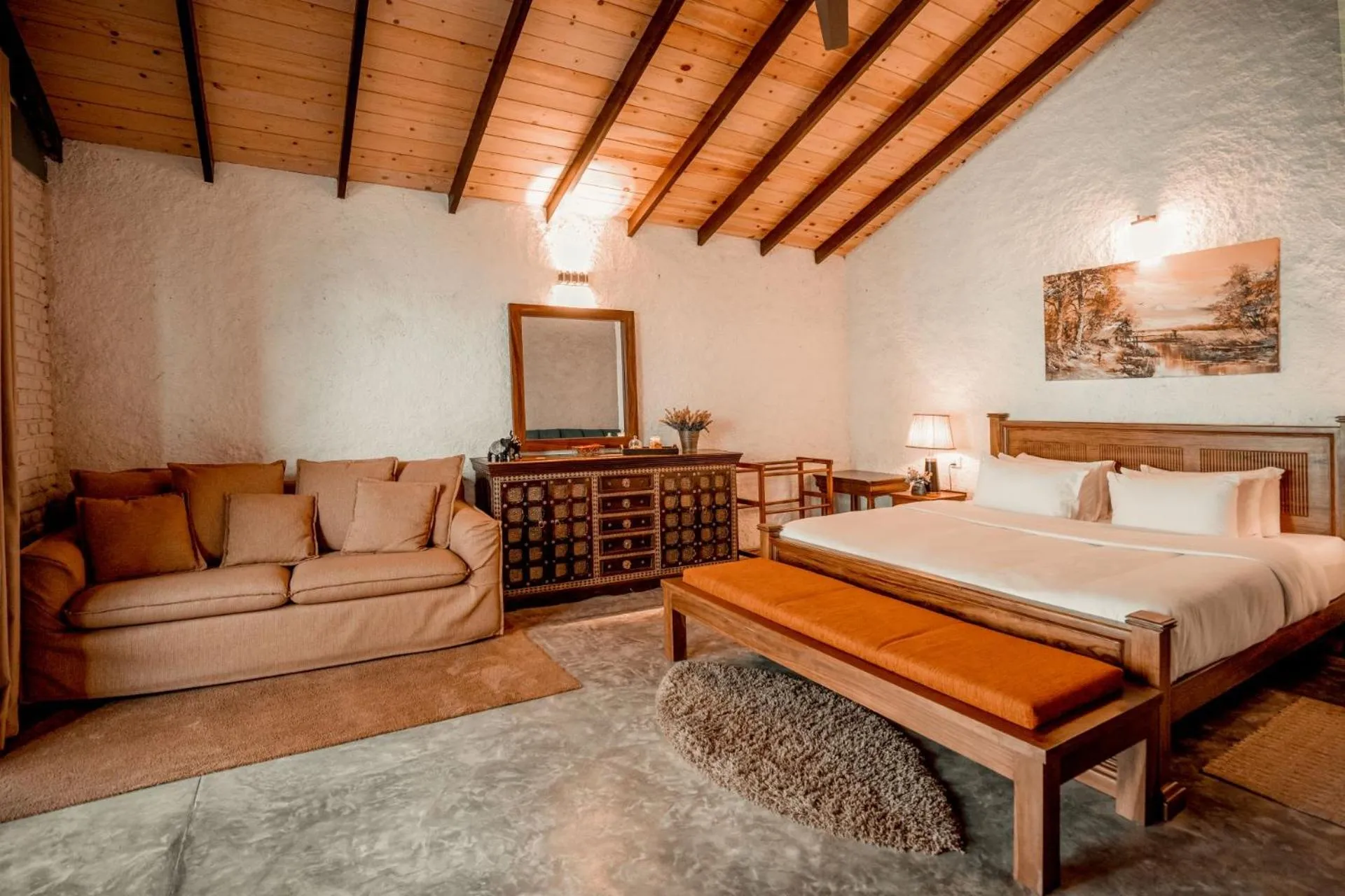 Bed in Arsulana Eco Lodge & Spa
