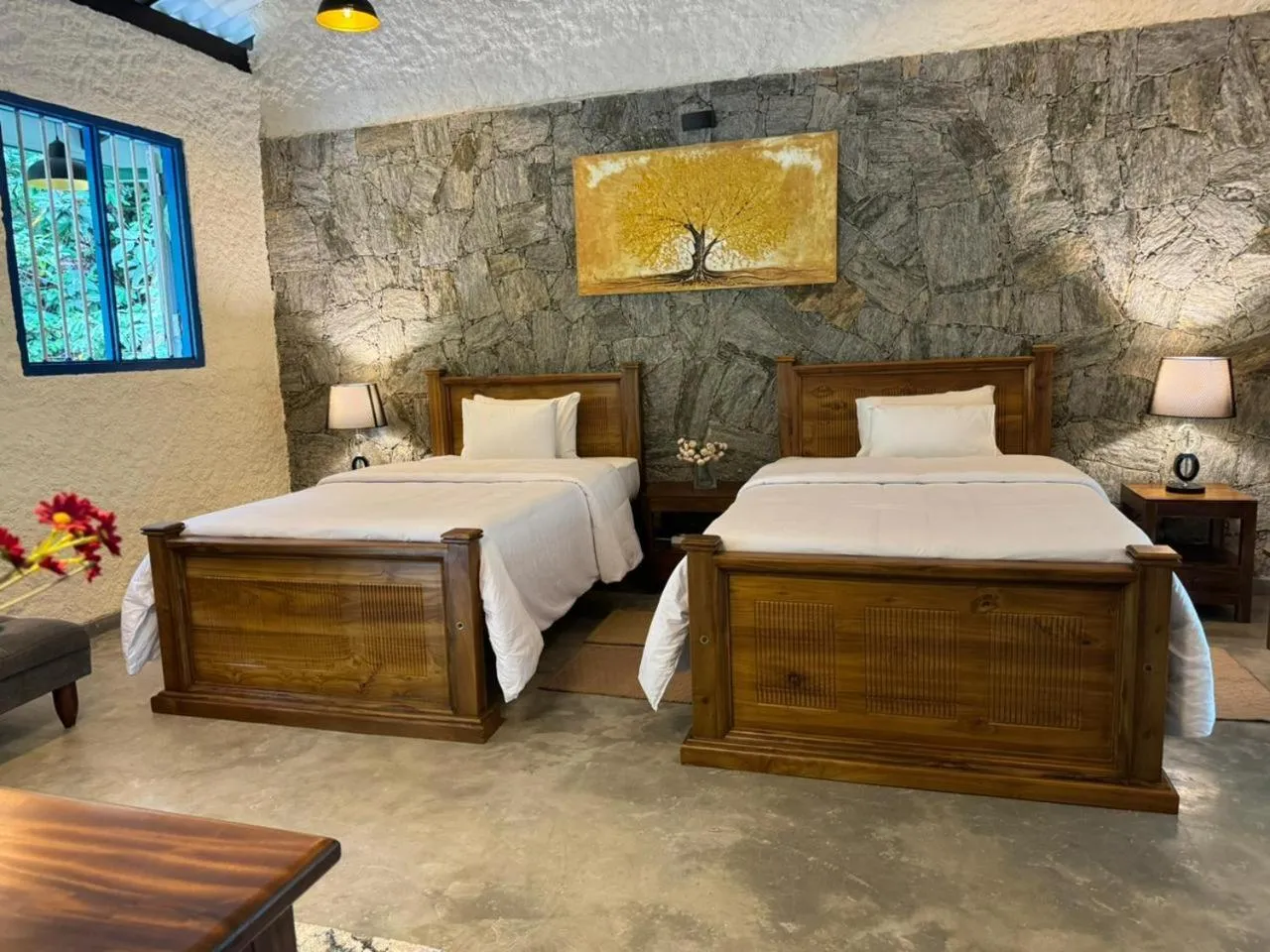 Bed in Arsulana Eco Lodge & Spa