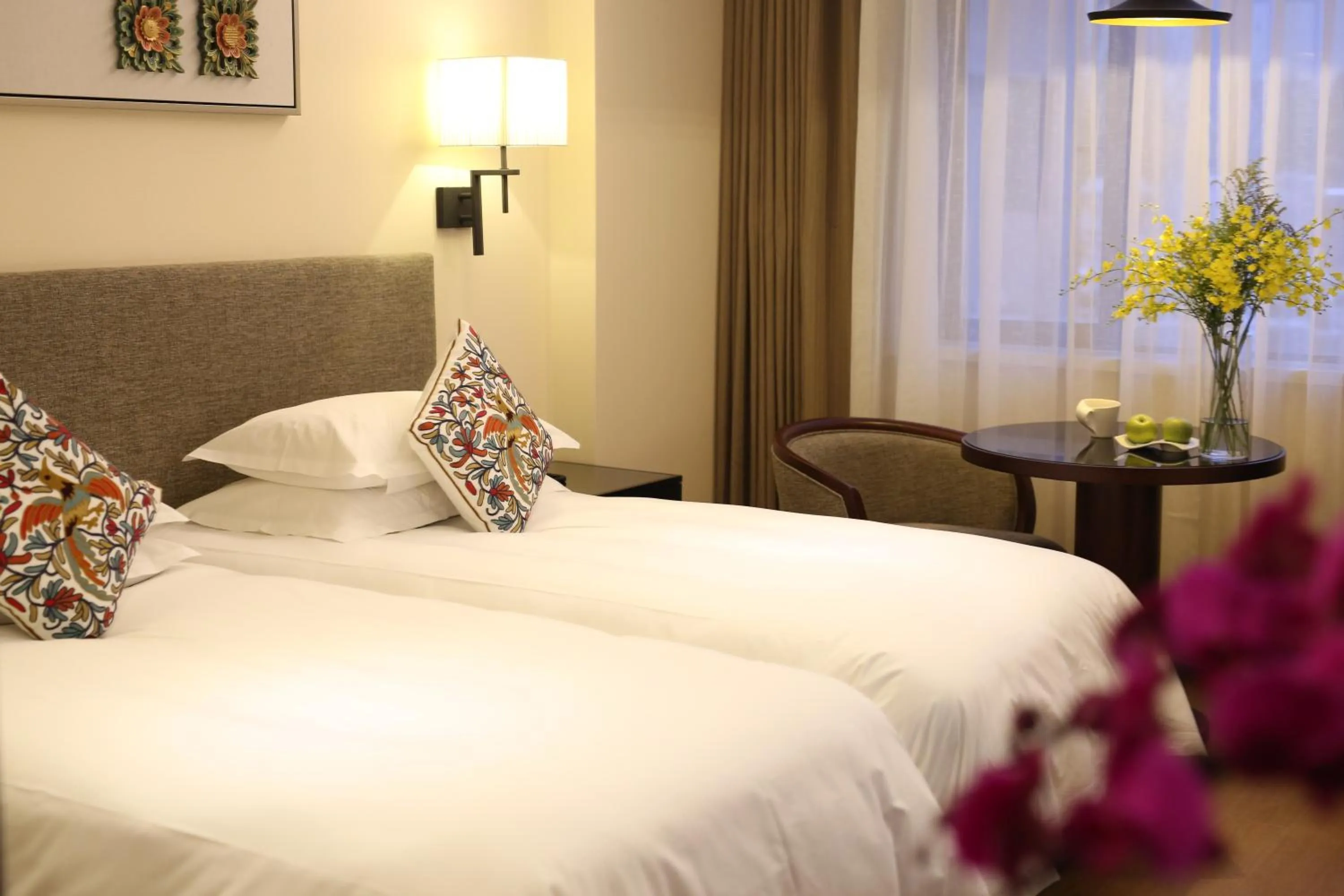 Decorative detail, Bed in SSAW Boutique Hotel Shanghai Yilin