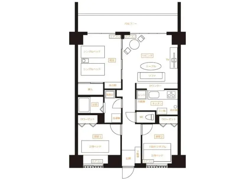 Three-Bedroom Apartment with Ocean View in WINBELL Okinawa Nago Coral View Three-Bedroom Apartment with Ocean View in WINBELL Okinawa Nago Coral View