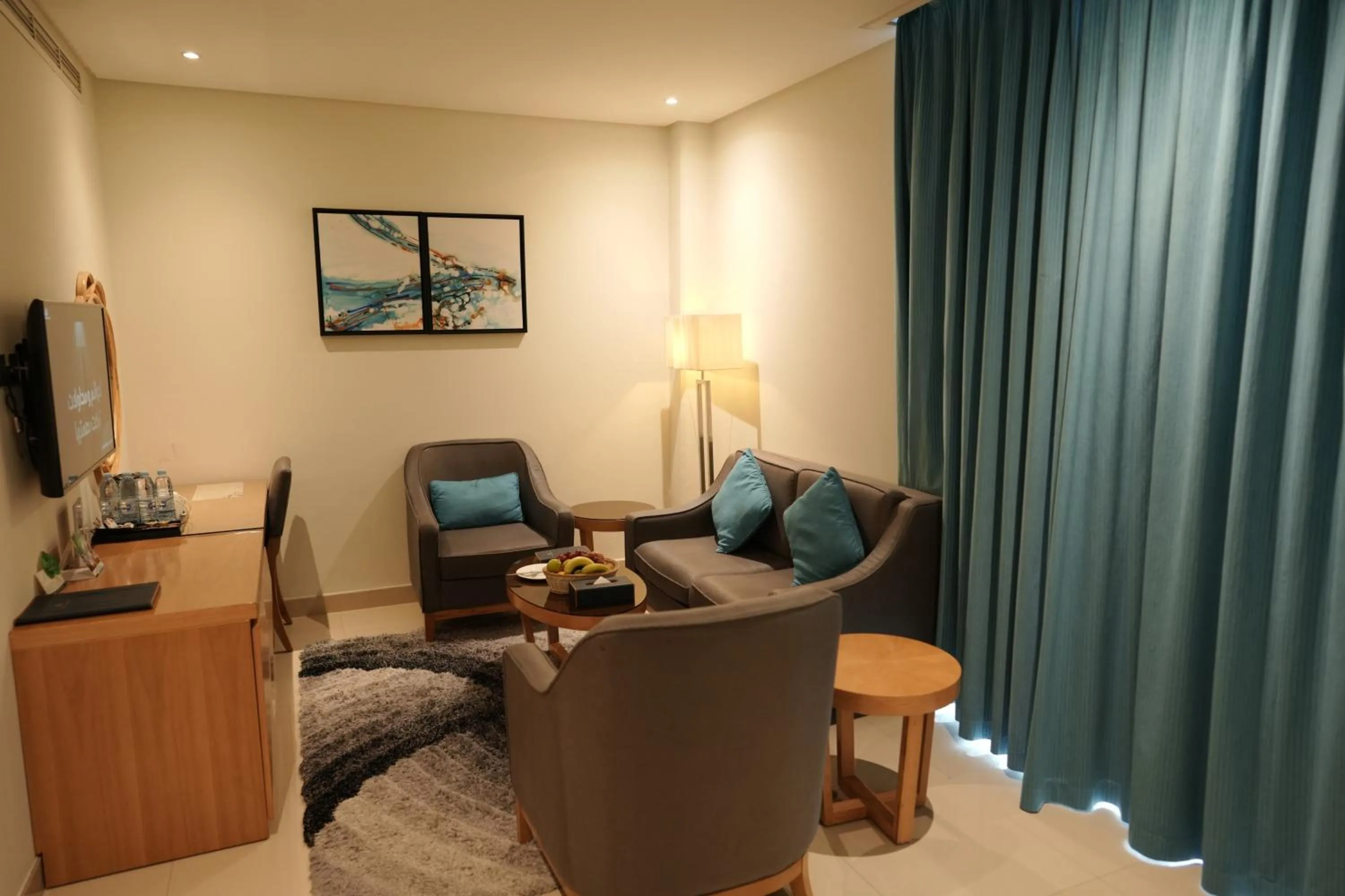 Seating area in Meshal Hotel