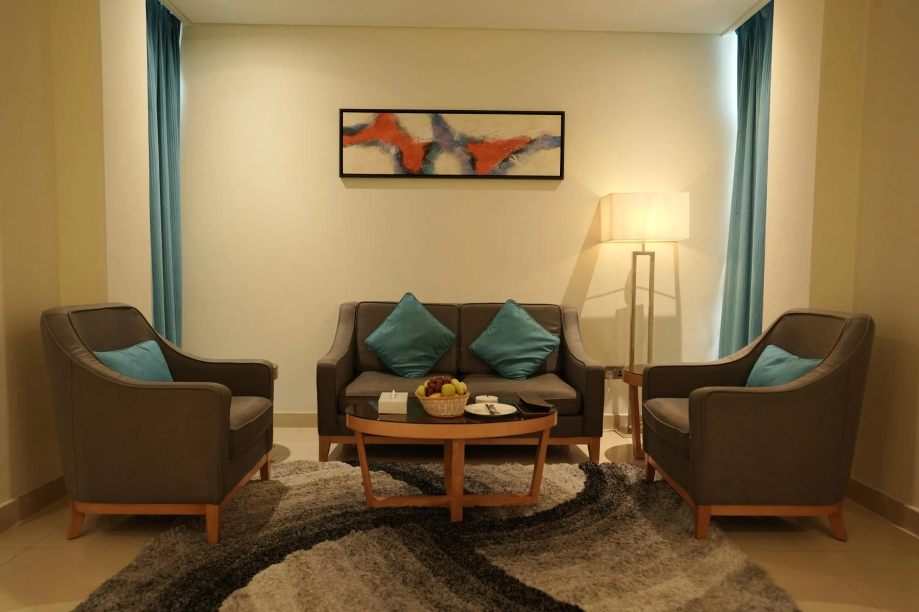 Seating area in Meshal Hotel