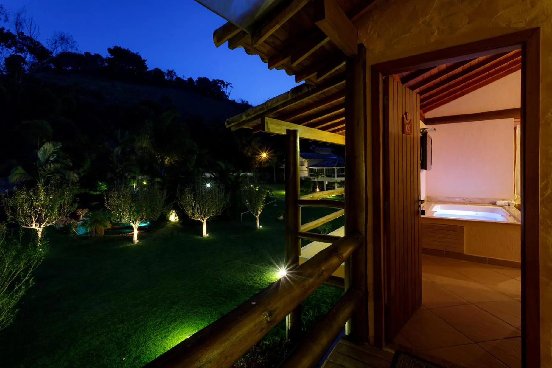 Garden view in Pousada Cantagalo