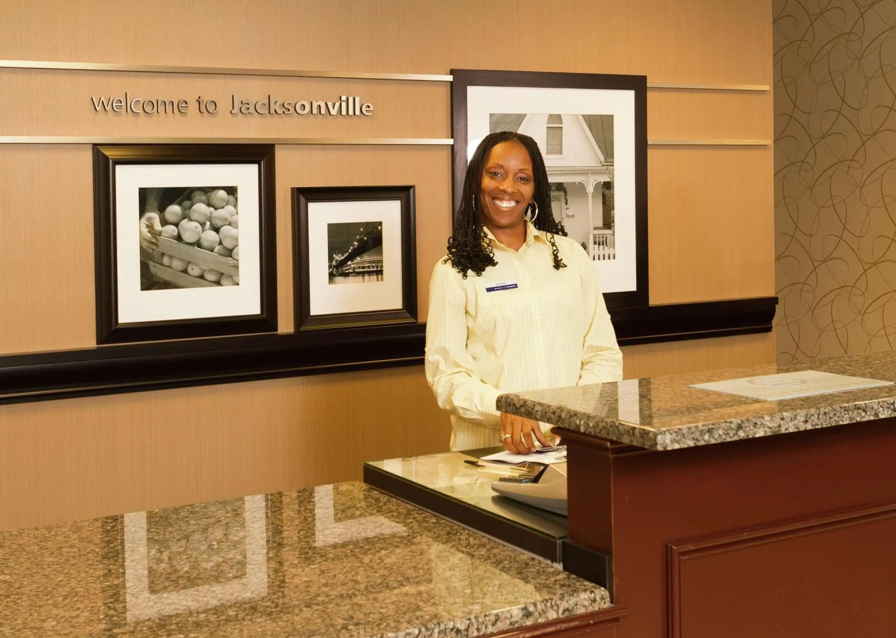 Lobby or reception in Hampton Inn & Suites Jacksonville-Airport Lobby or reception in Hampton Inn & Suites Jacksonville-Airport