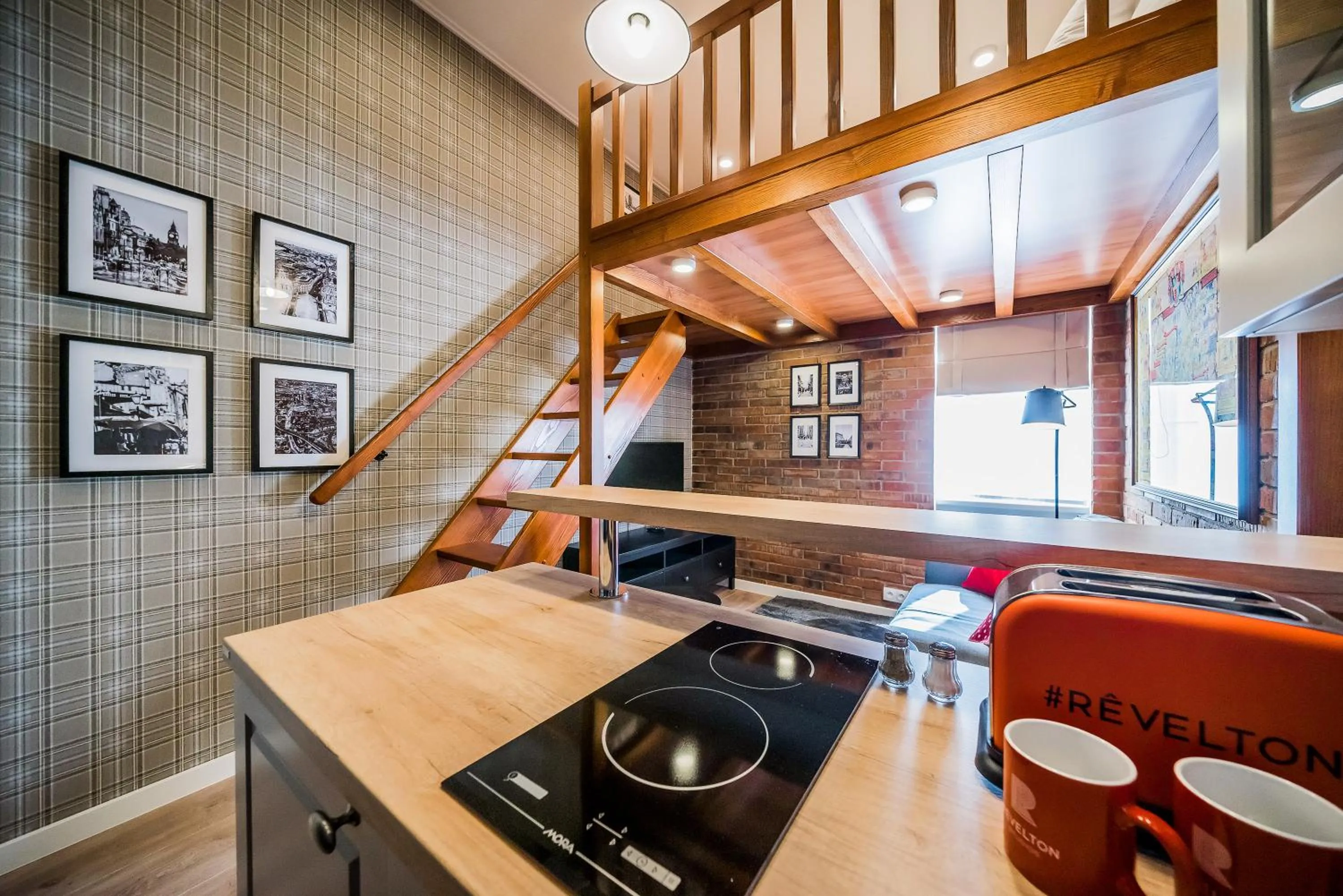 Kitchen or kitchenette in Revelton Studios Karlovy Vary