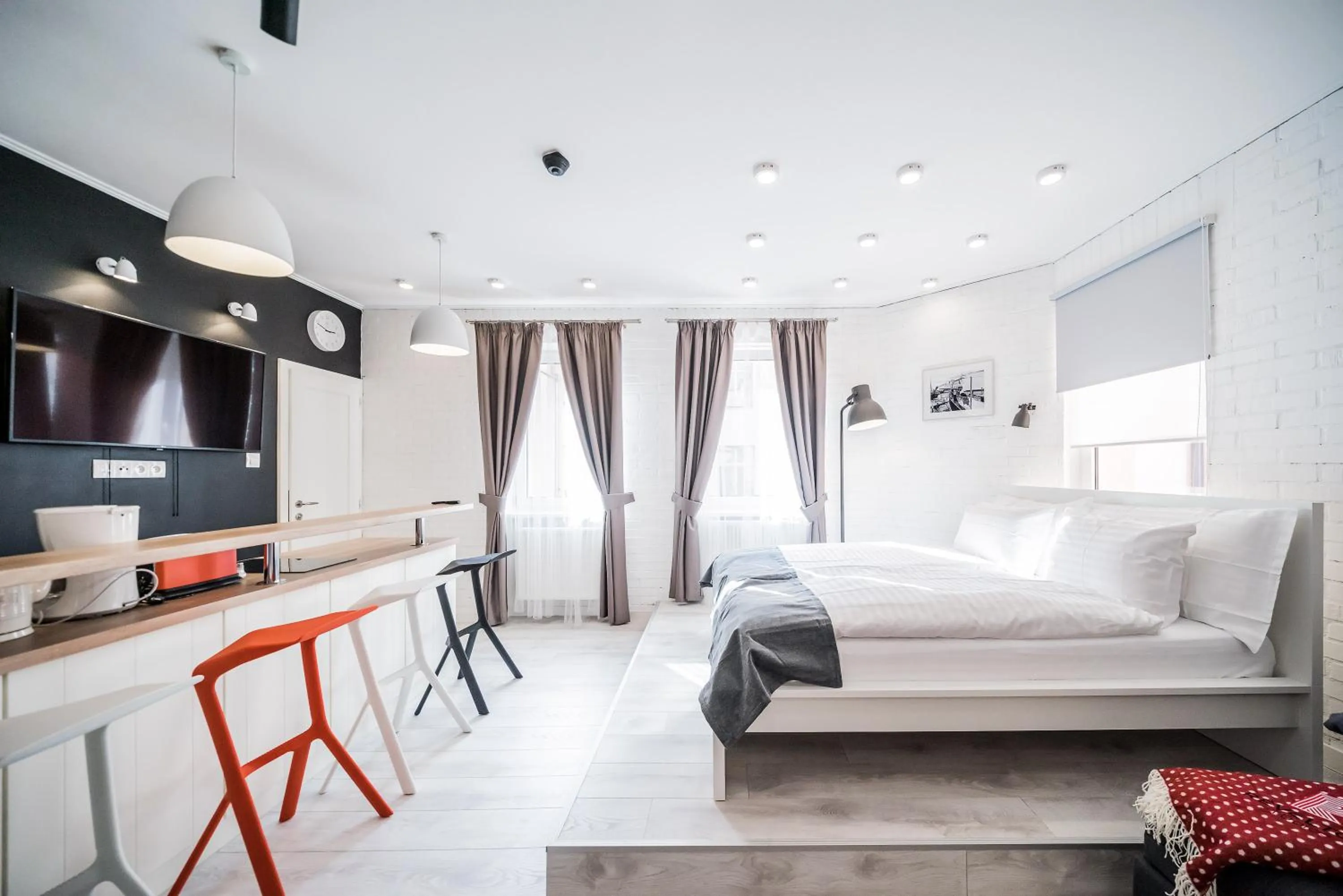 Bed in Revelton Studios Karlovy Vary