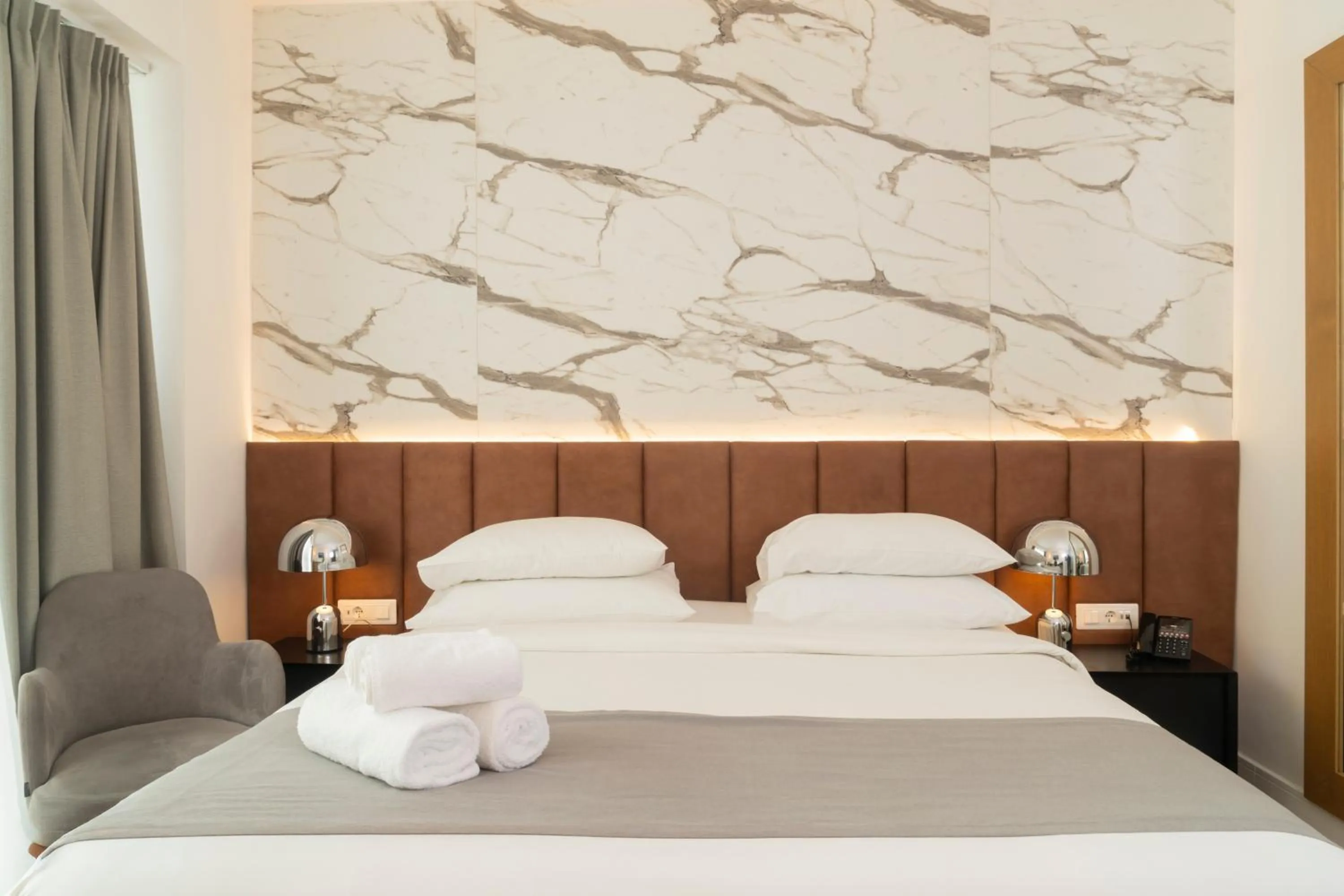 Bed in Elia Ermou Athens Hotel