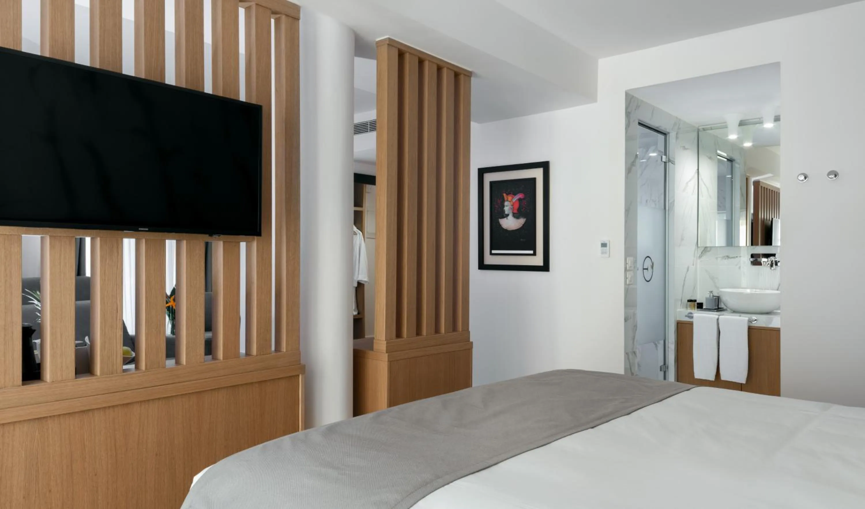 Bed in Elia Ermou Athens Hotel