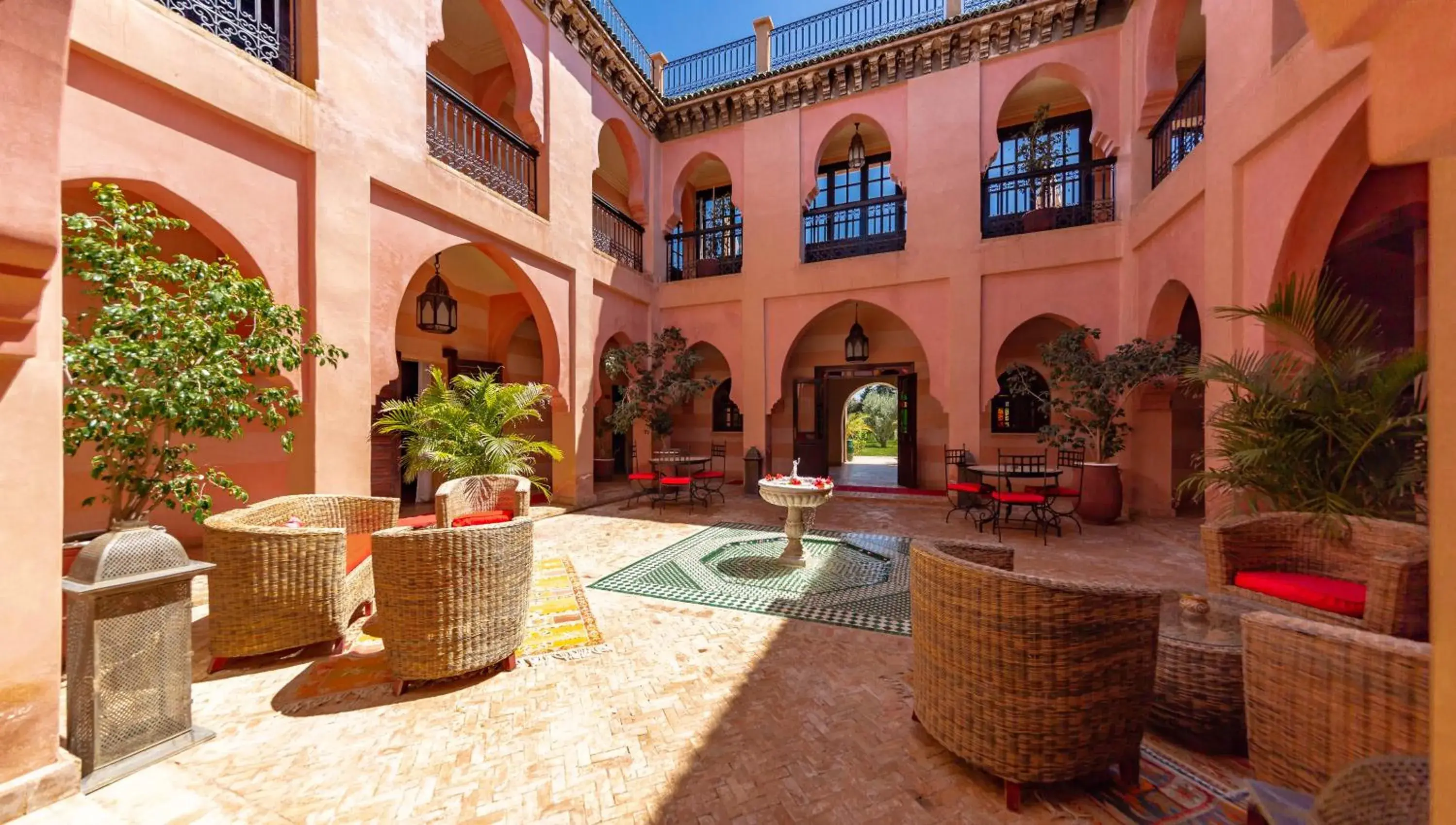 Inner courtyard view in L'OLIVERAIE DE L'ATLAS Inner courtyard view in L'OLIVERAIE DE L'ATLAS