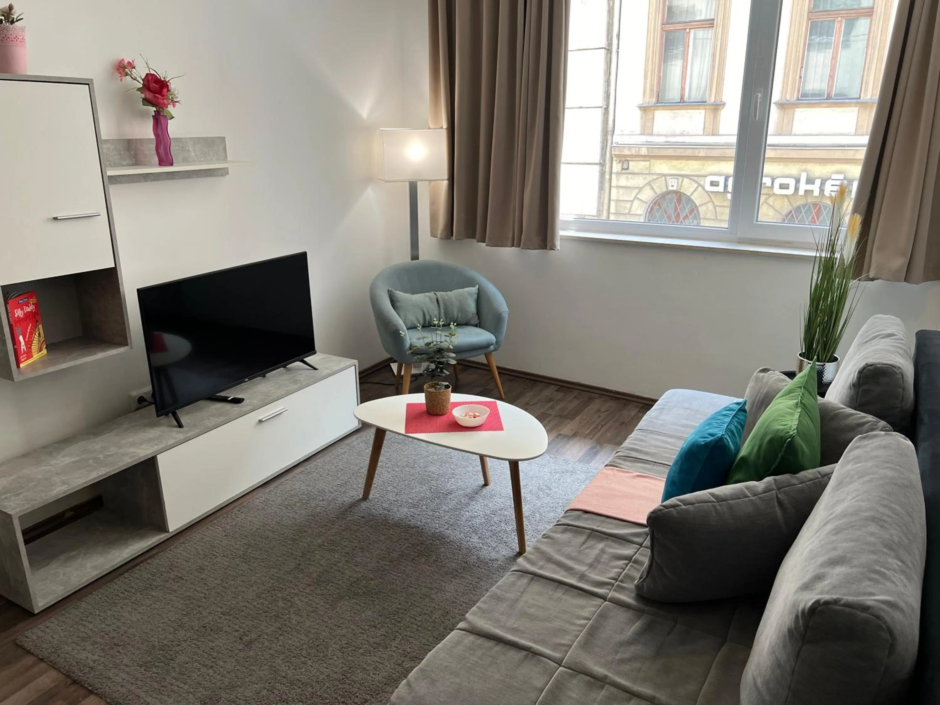 Living room in Nova City Apartments