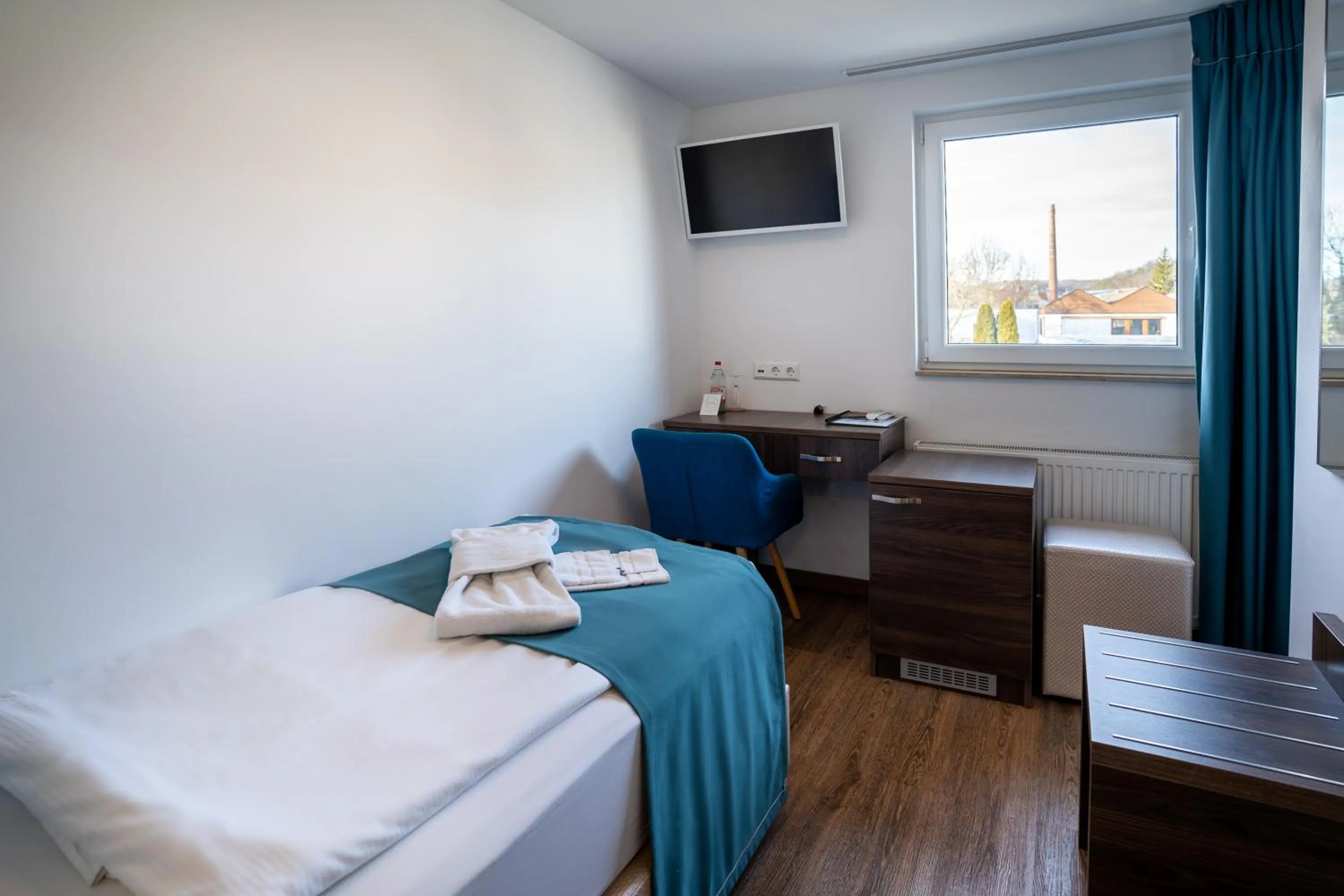 Bed in Hotel Myrsini