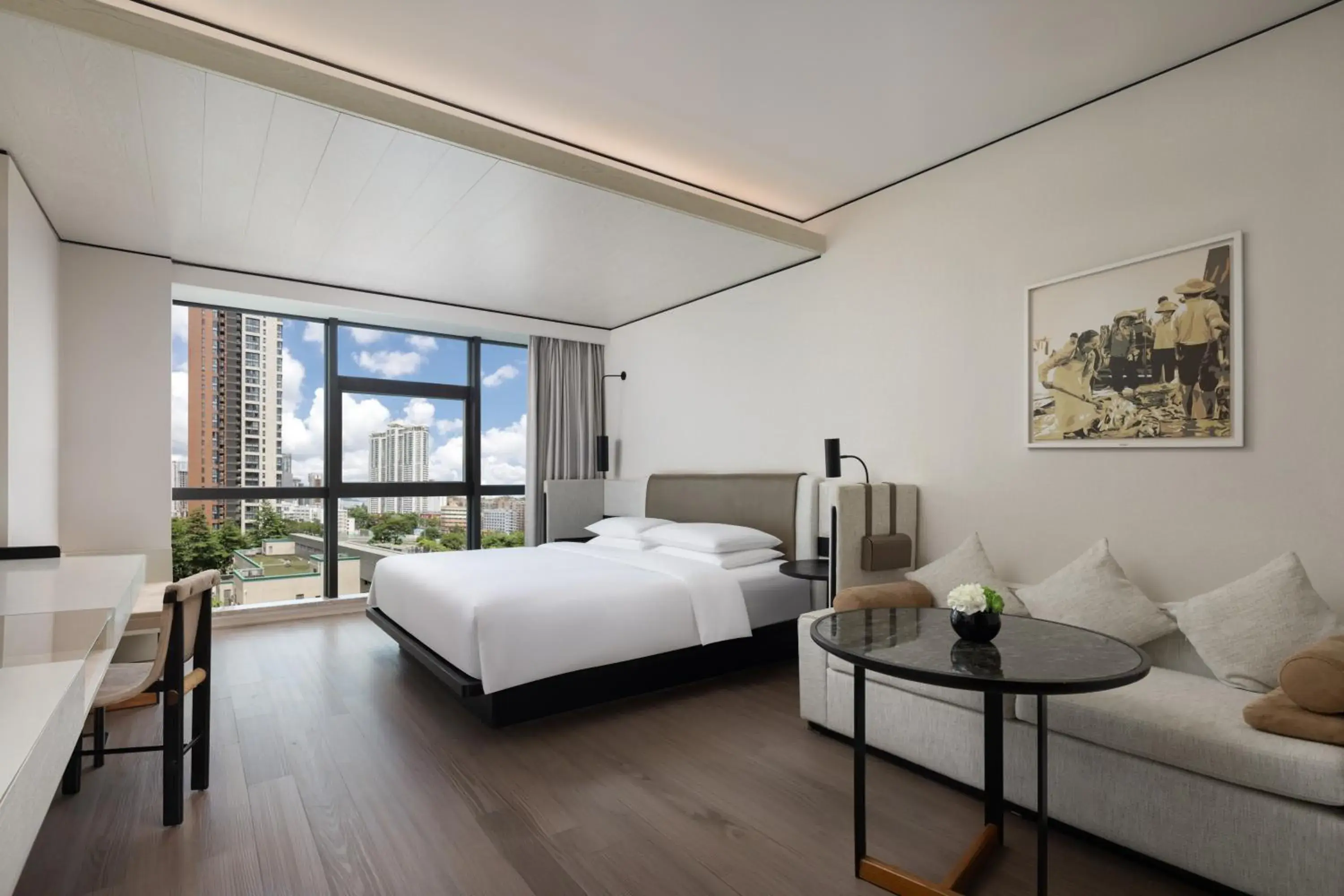 Bed in Mumian Shenzhen Luohu JDV by Hyatt Bed in Mumian Shenzhen Luohu JDV by Hyatt
