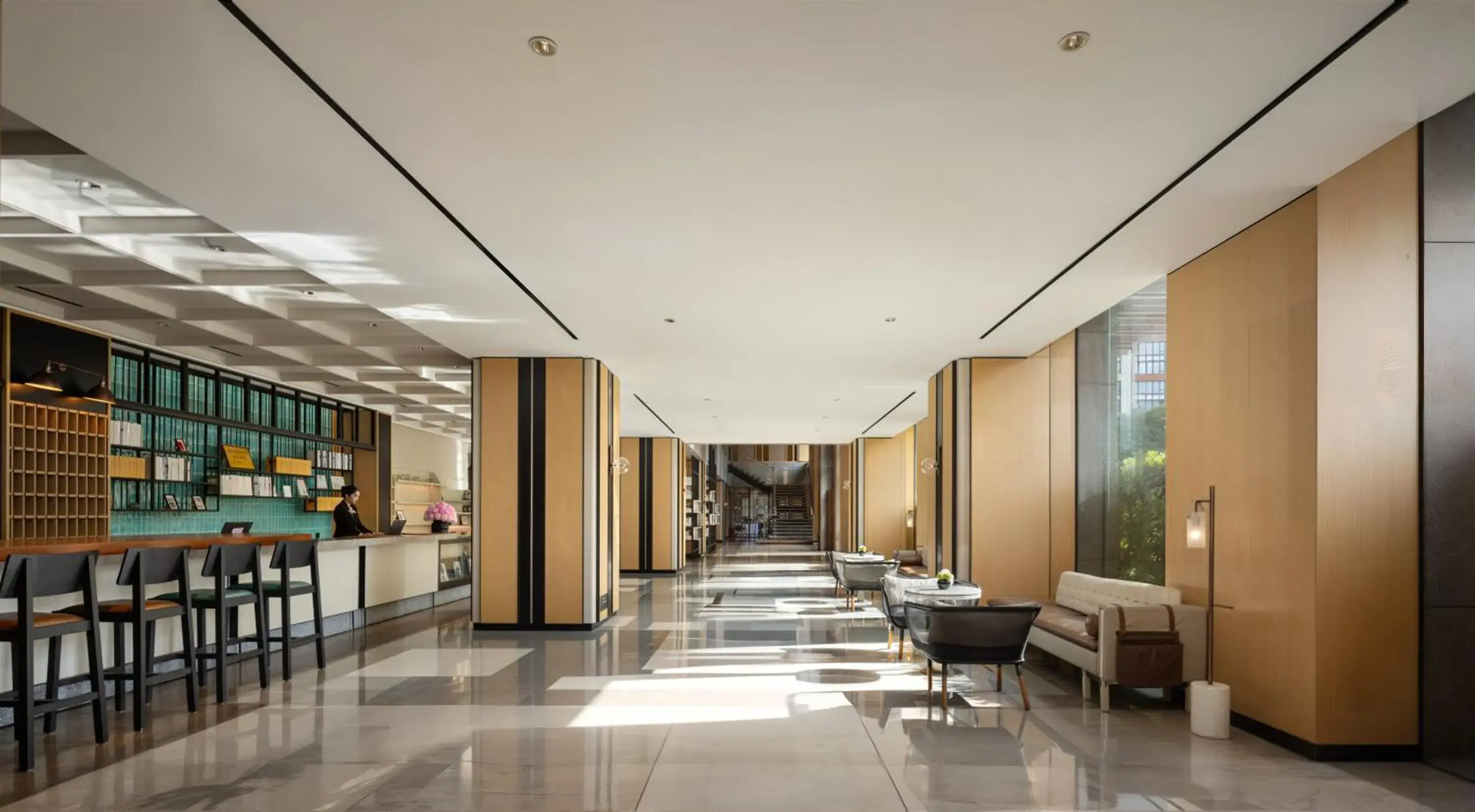 Lobby or reception in Mumian Shenzhen Luohu JDV by Hyatt Lobby or reception in Mumian Shenzhen Luohu JDV by Hyatt
