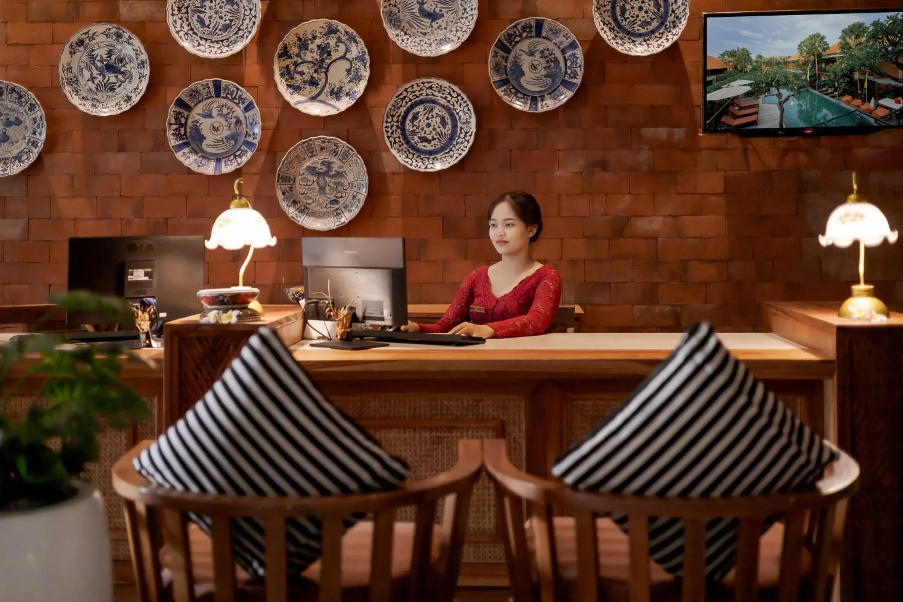 Lobby or reception in Fourteen Roses Boutique Hotel, Kuta Lobby or reception in Fourteen Roses Boutique Hotel, Kuta