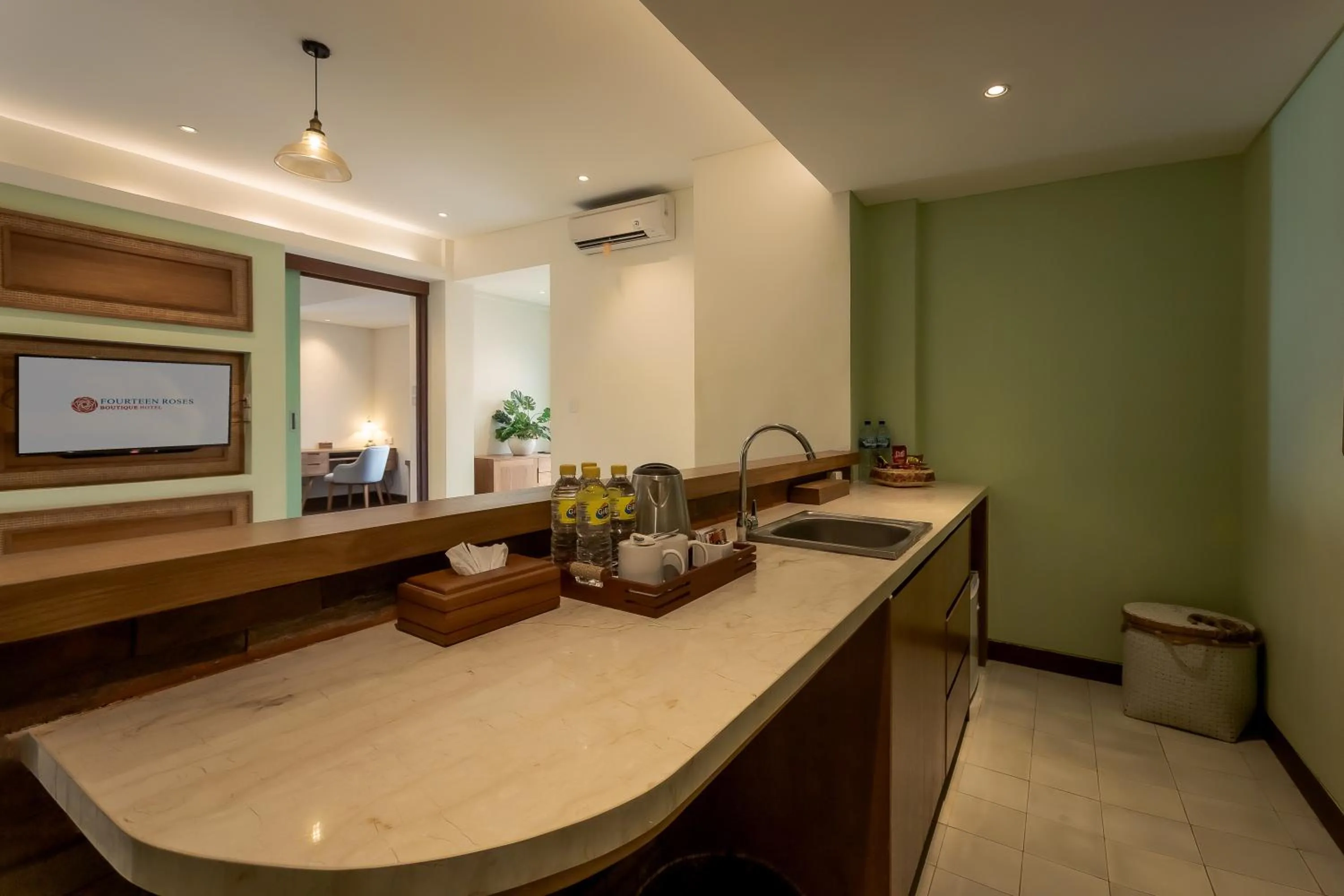 kitchen in Fourteen Roses Boutique Hotel, Kuta