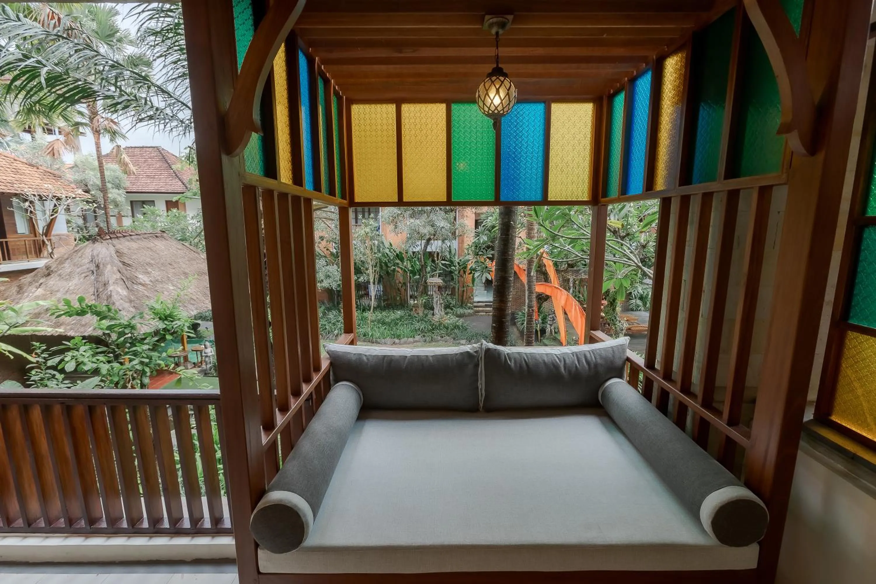 Balcony/Terrace, Bed in Fourteen Roses Boutique Hotel, Kuta