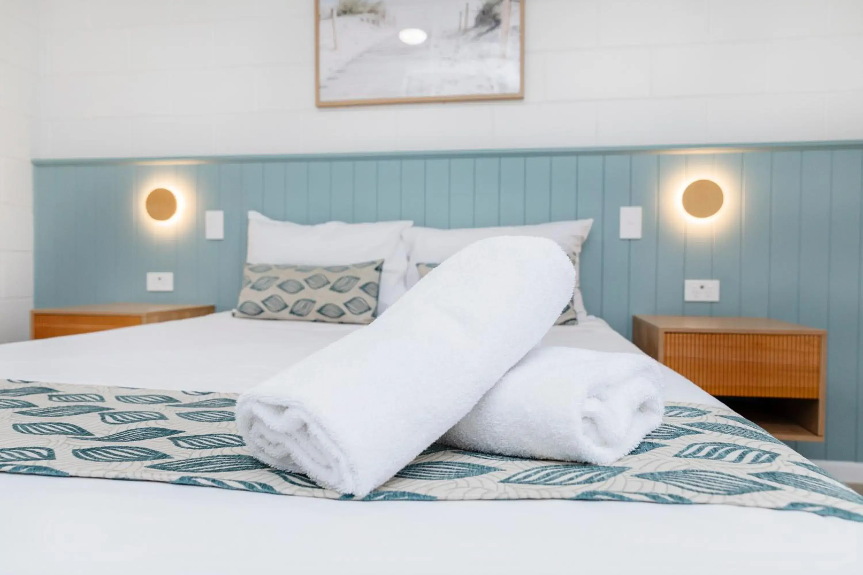 Bed in Palm View Holiday Apartments Bed in Palm View Holiday Apartments