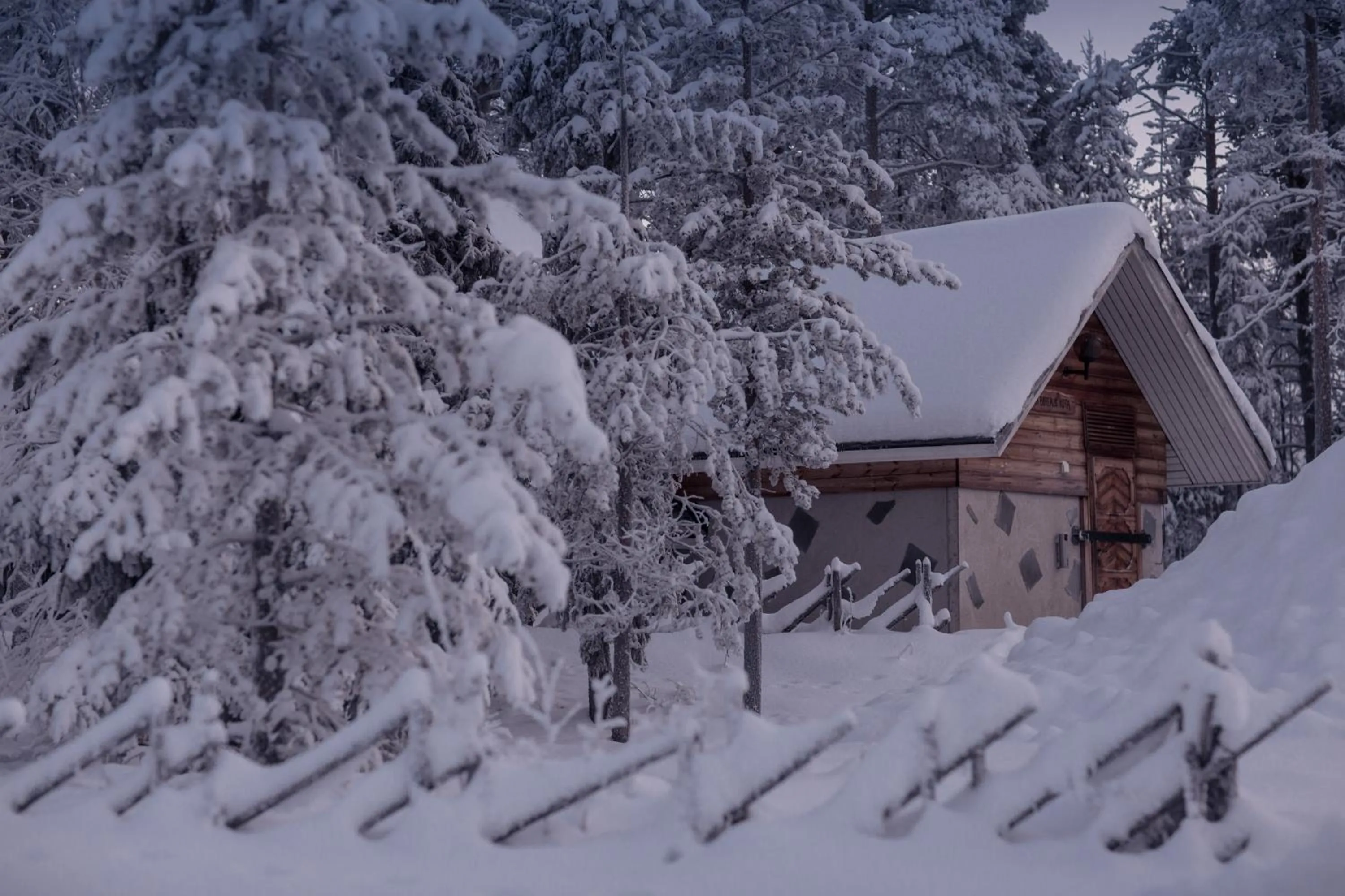 Winter in Harriniva Adventure Resort Cabins