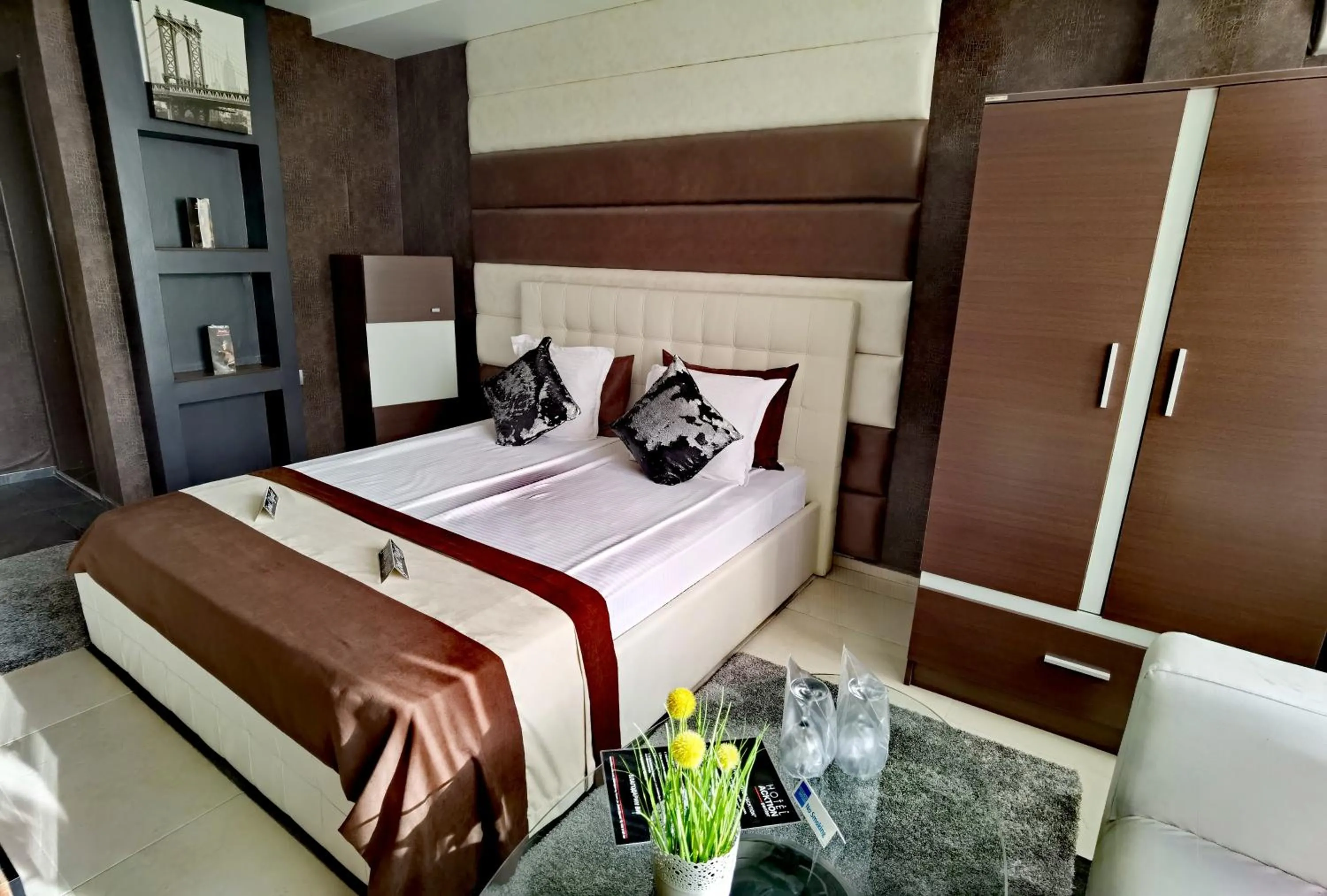 Bed in Hotel Acktion