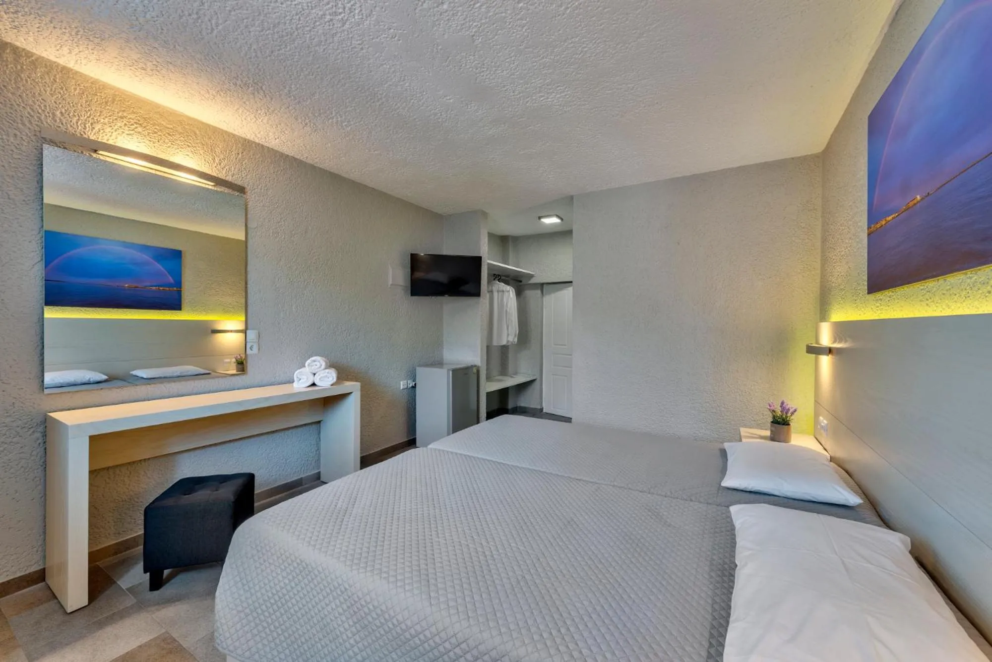 Bed in Halaris Rooms