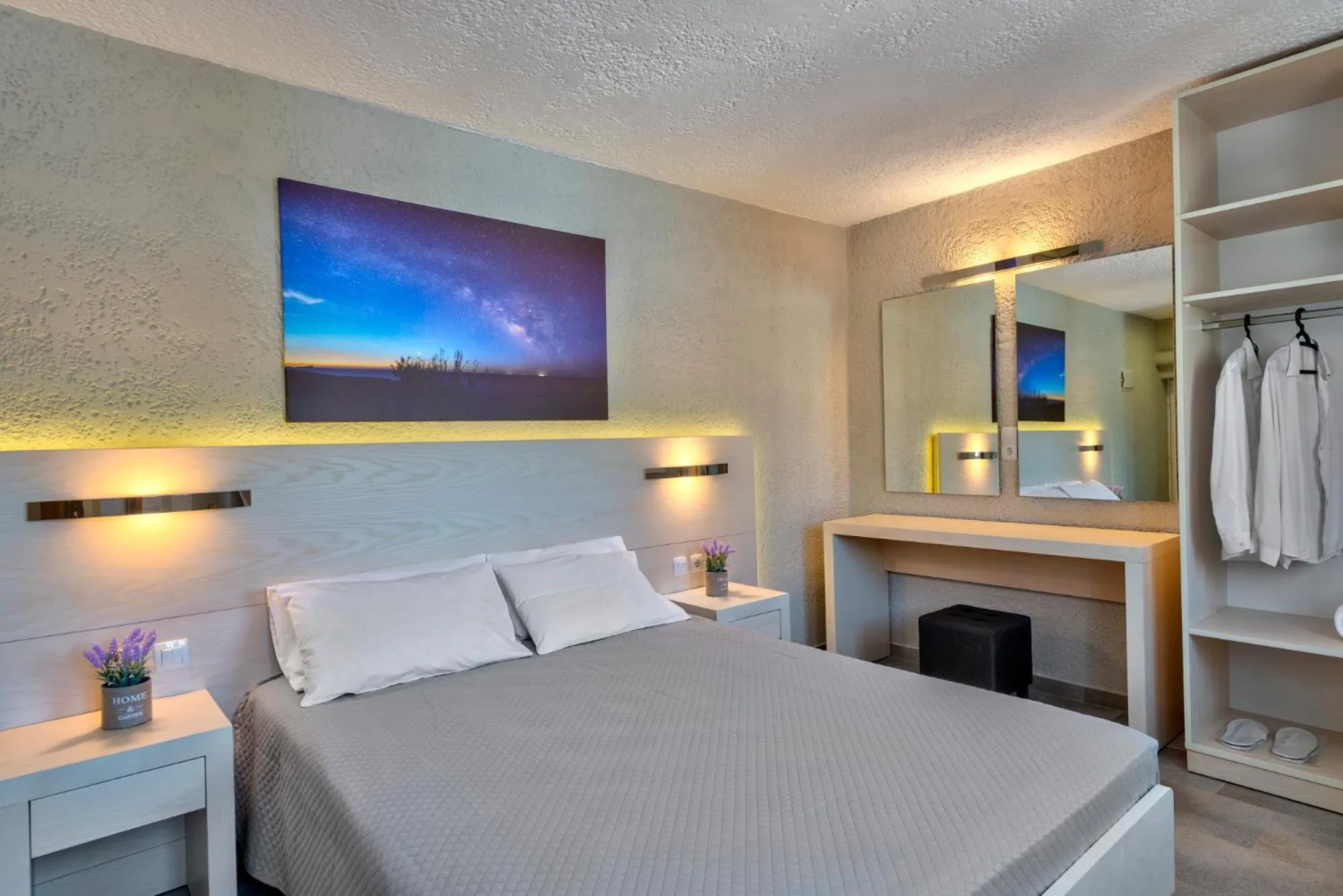 Bed in Halaris Rooms