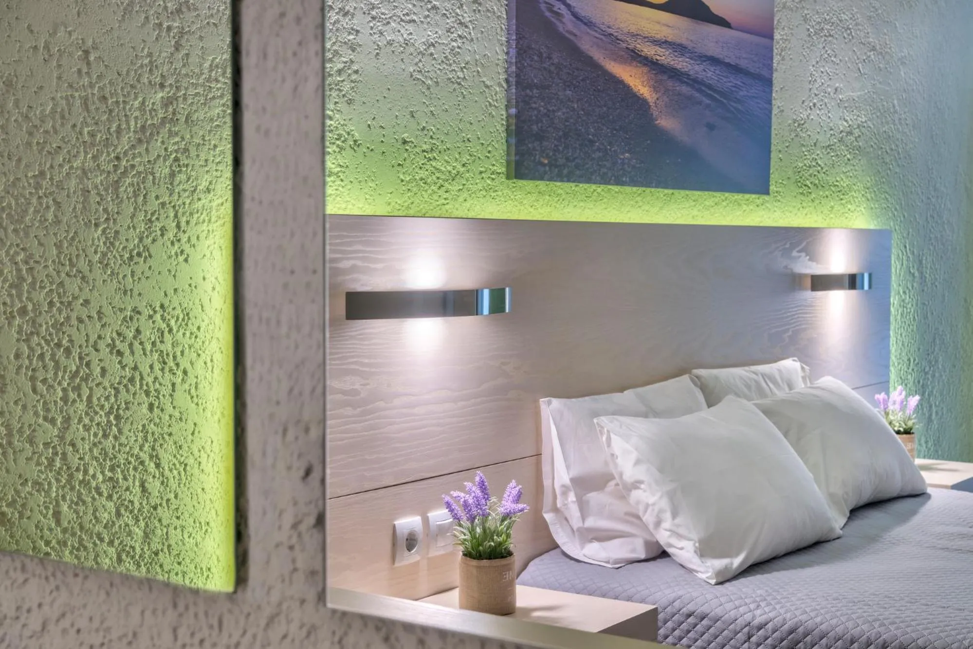Bed in Halaris Rooms