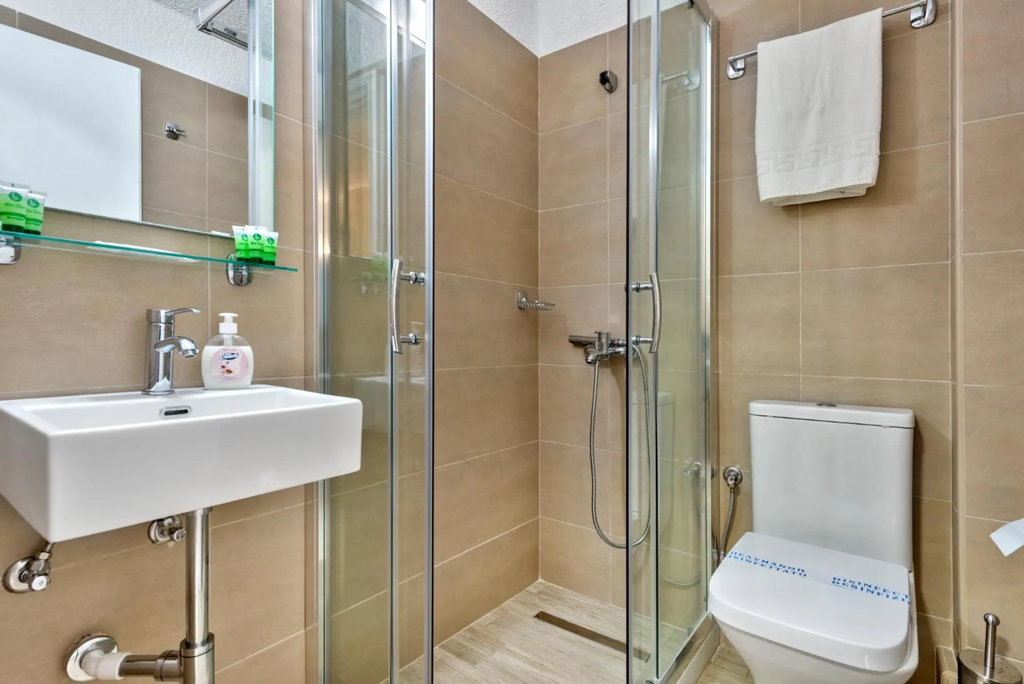 Shower in Halaris Rooms
