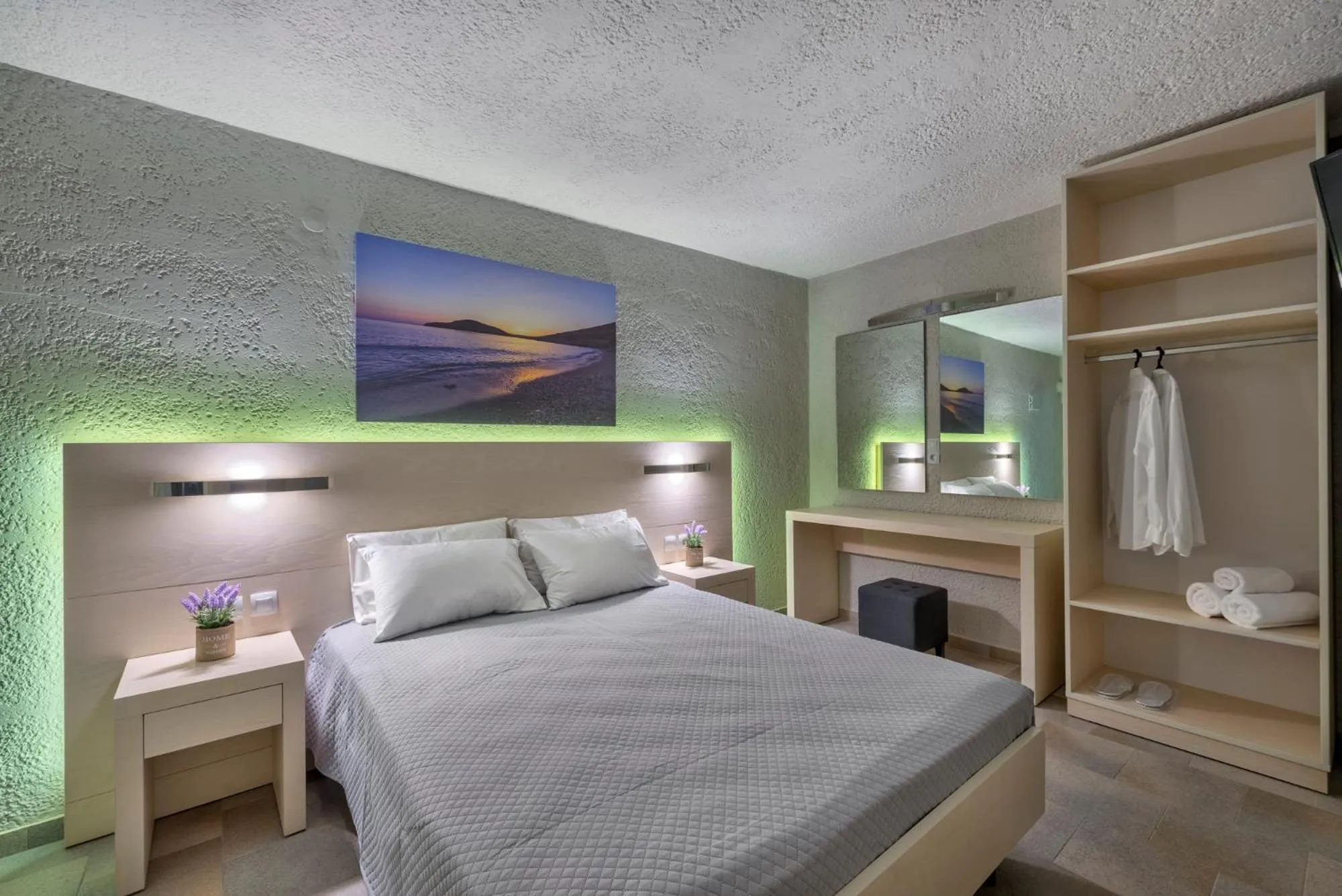 Bed in Halaris Rooms