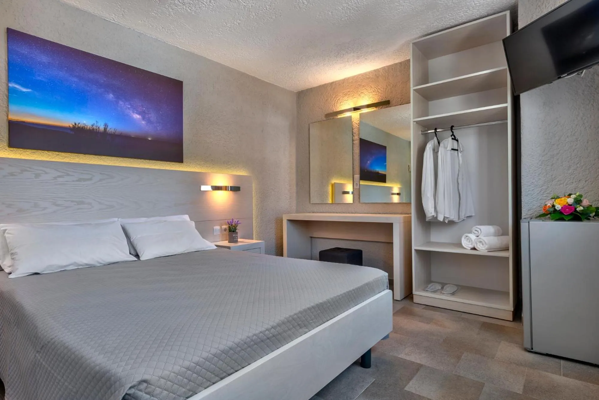 Bed in Halaris Rooms
