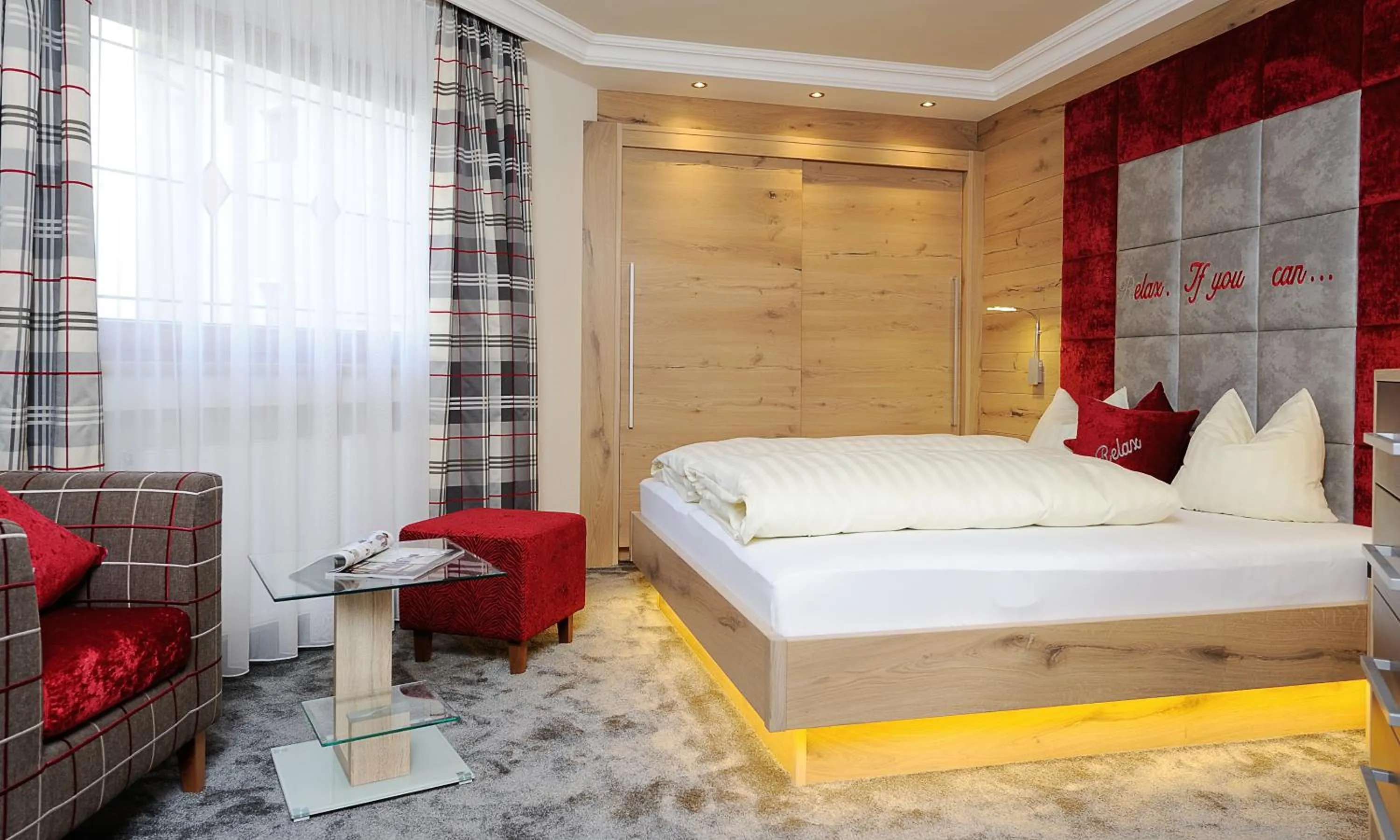 Bed in Hotel Garni Stefanie
