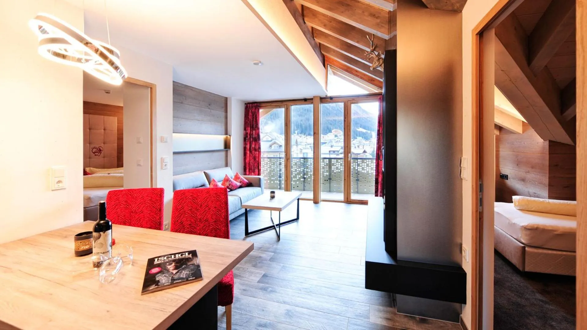 Living room, Bed in Hotel Garni Stefanie