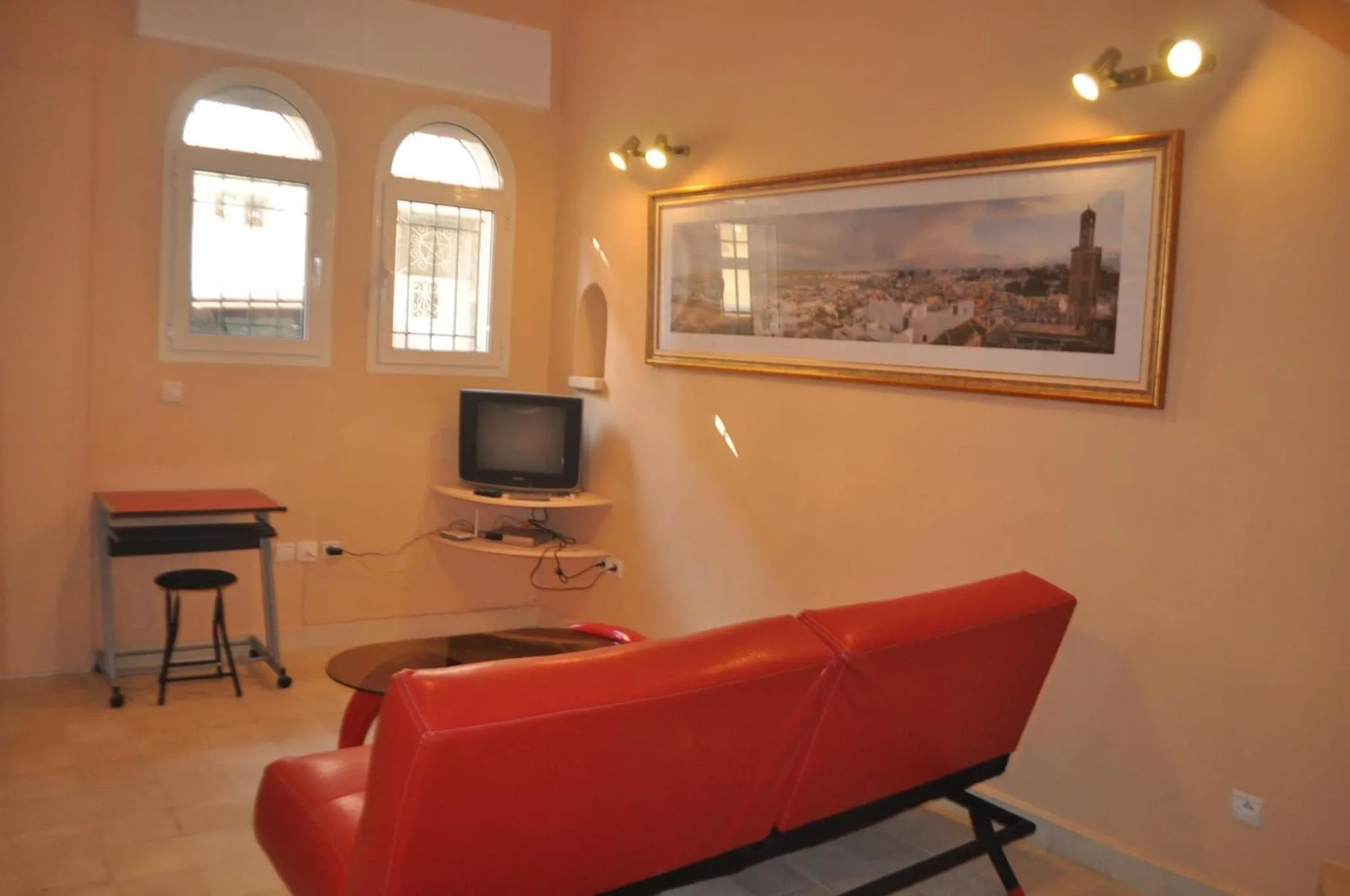 Communal lounge/ TV room in Studio Mezzanine Kasbah Tanger - Climatise