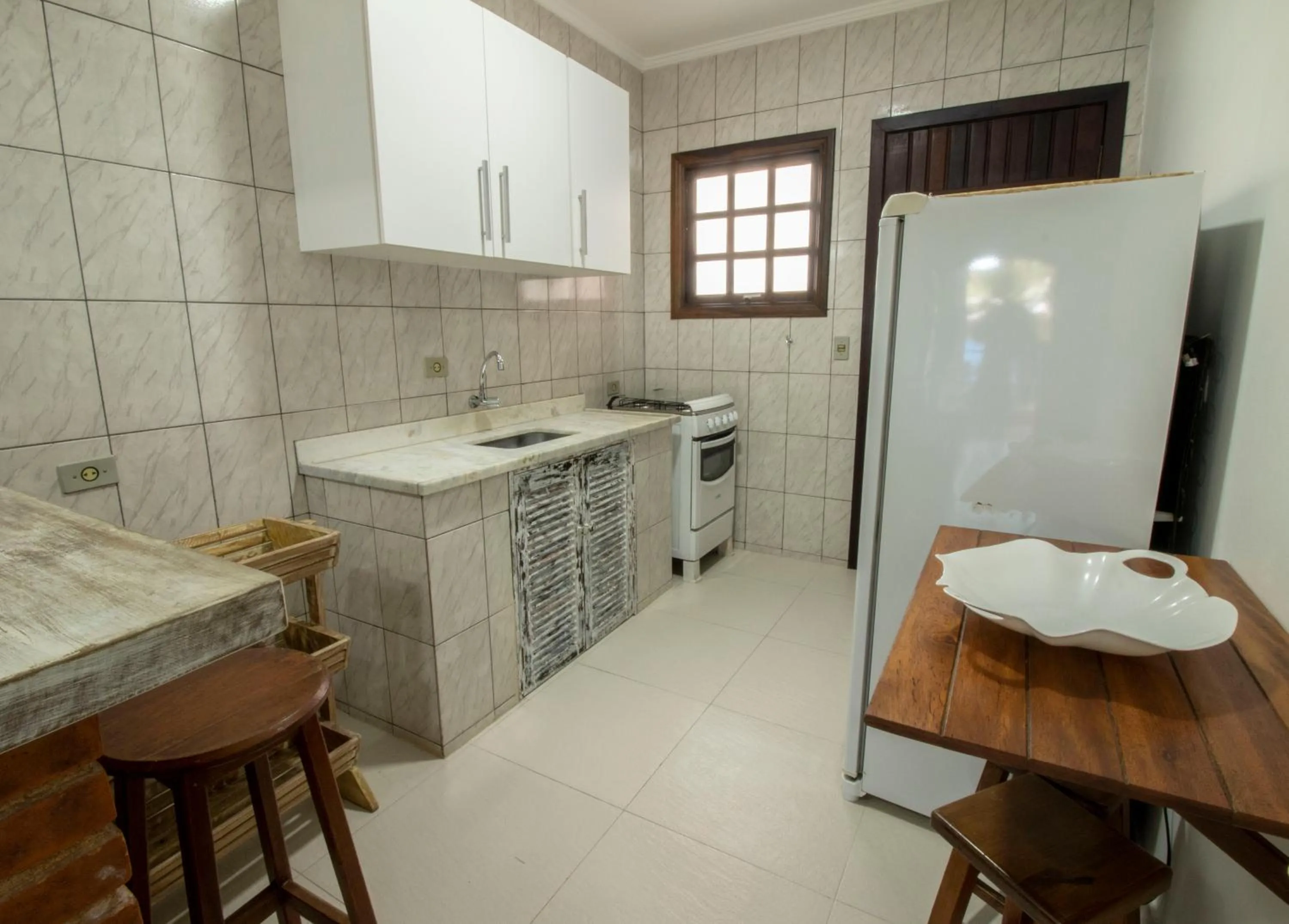 Kitchen or kitchenette in Apart Hotel Porto Kanoas