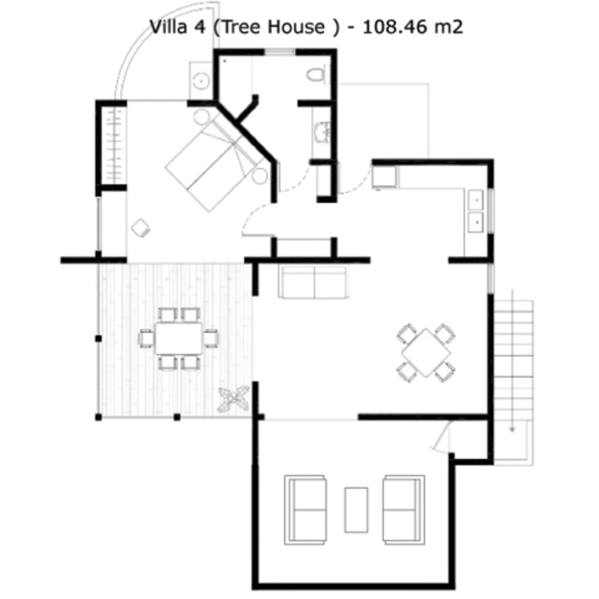 Floor plan in Casa Frangipani