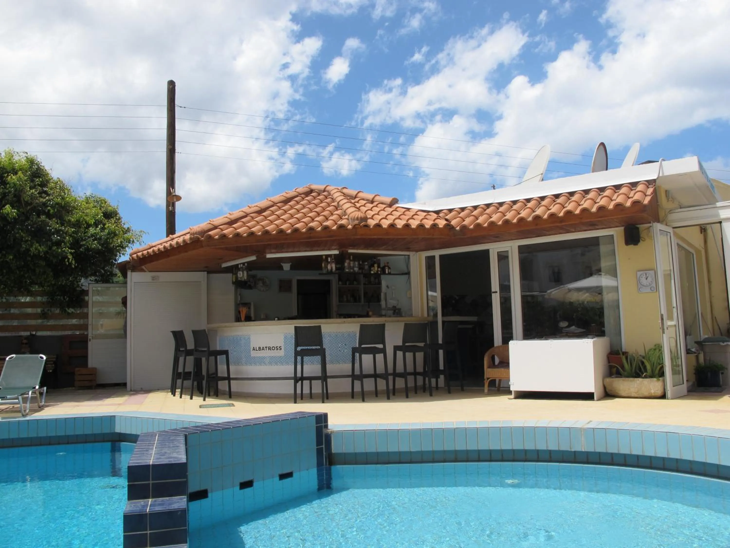 Pool view in Albatross Apartments