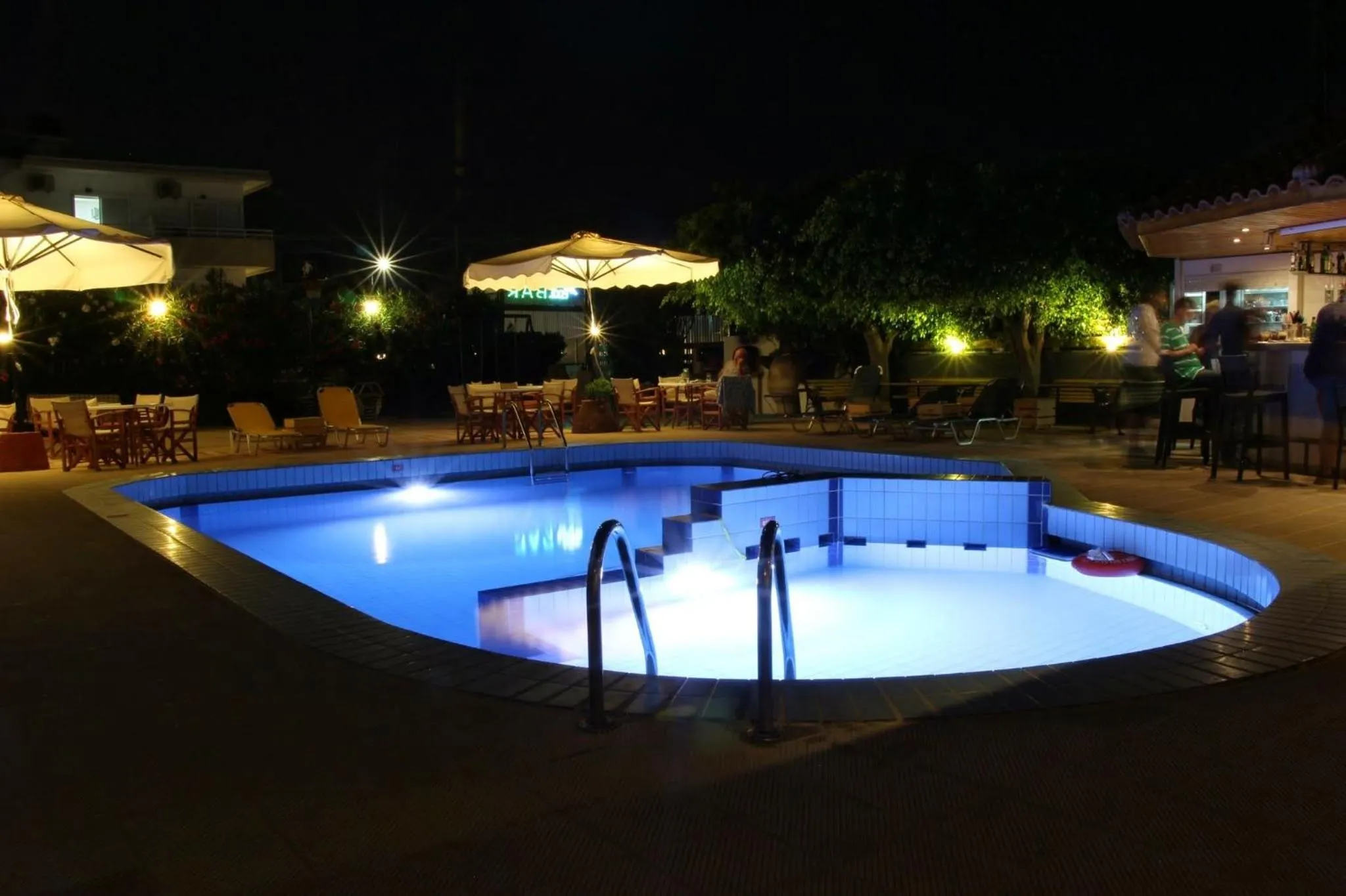 Pool view in Albatross Apartments