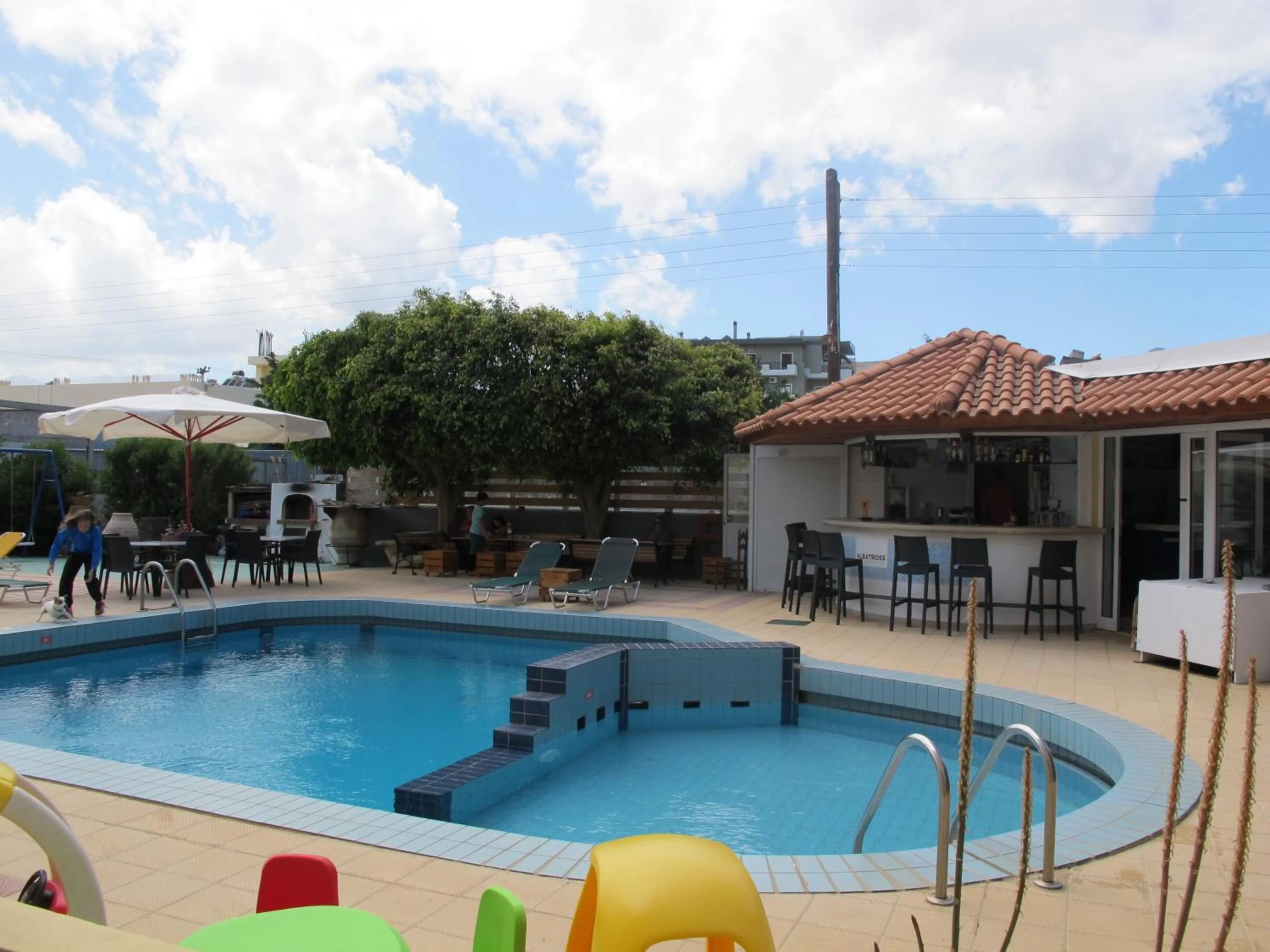 Pool view in Albatross Apartments