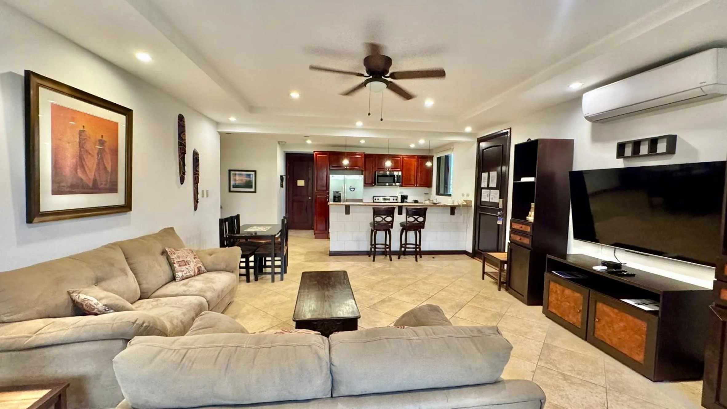 Living room in Monte Carlo Luxury Condominiums