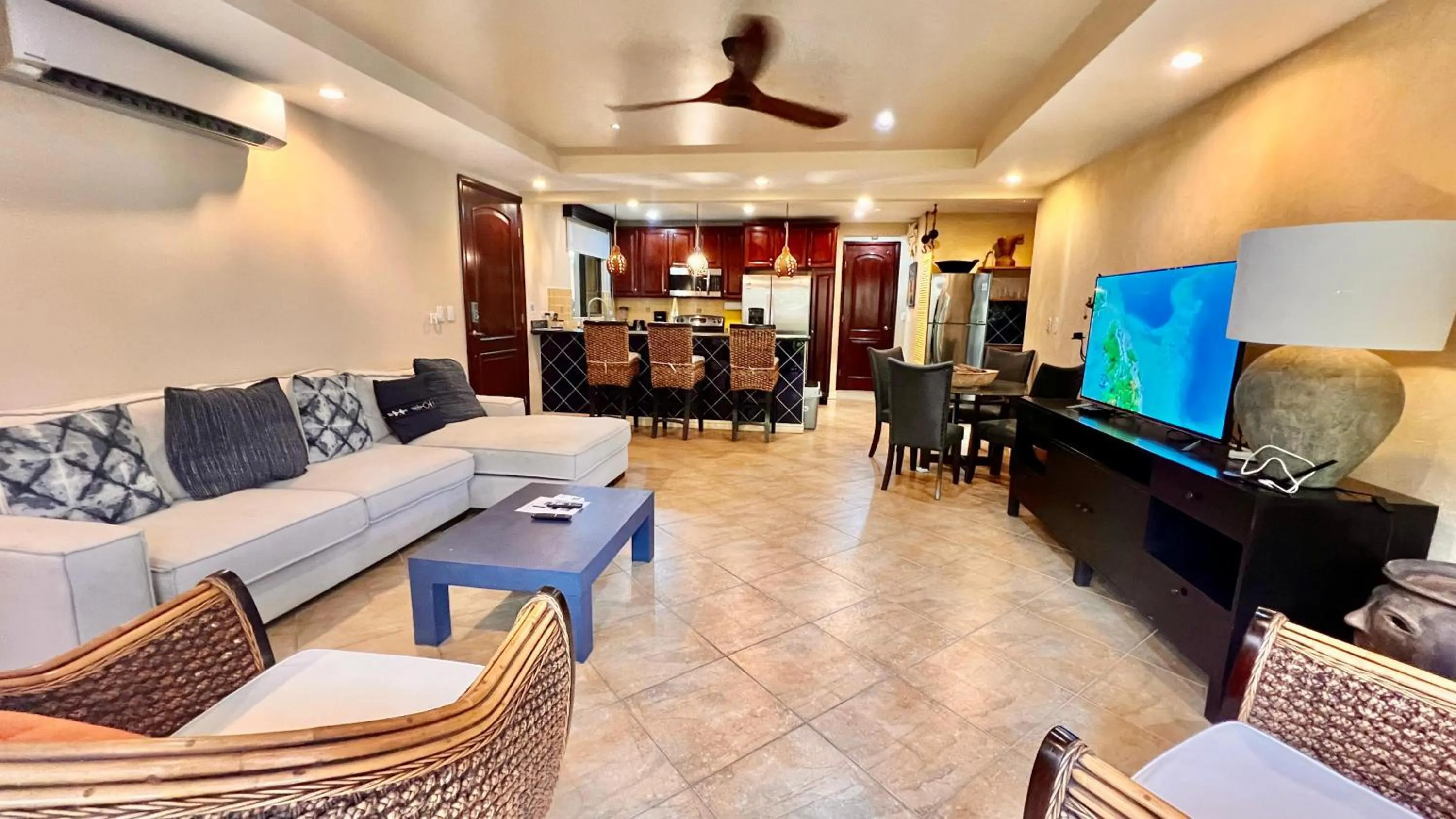 Living room in Monte Carlo Luxury Condominiums