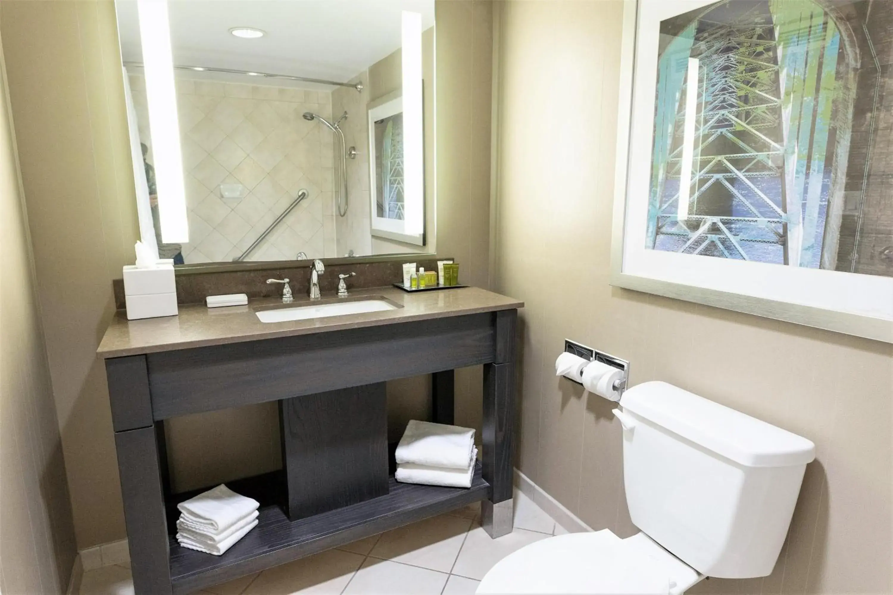 Bathroom in Hilton Niagara Falls/ Fallsview Hotel and Suites Bathroom in Hilton Niagara Falls/ Fallsview Hotel and Suites