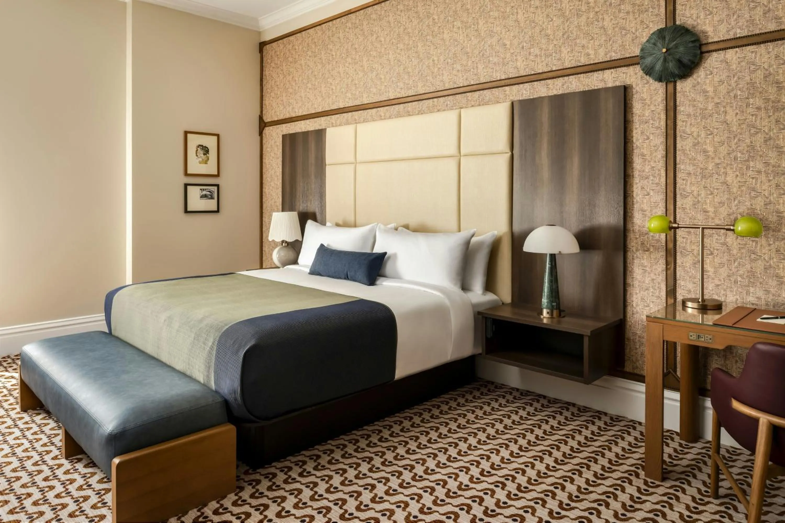 Photo of the whole room, Bed in The Louie, A Davenport Hotel, Autograph Collection