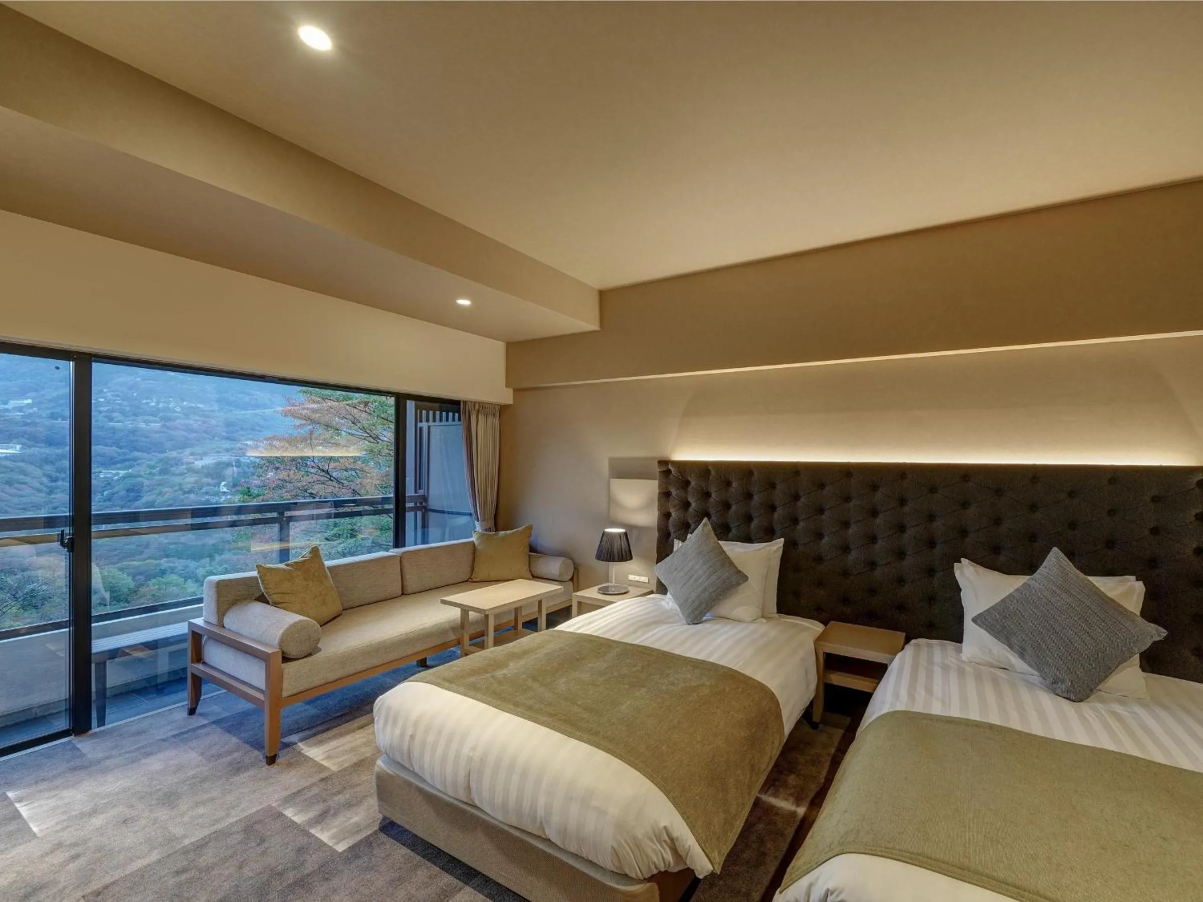 Bed in Hakone Elecasa Hotel and Spa