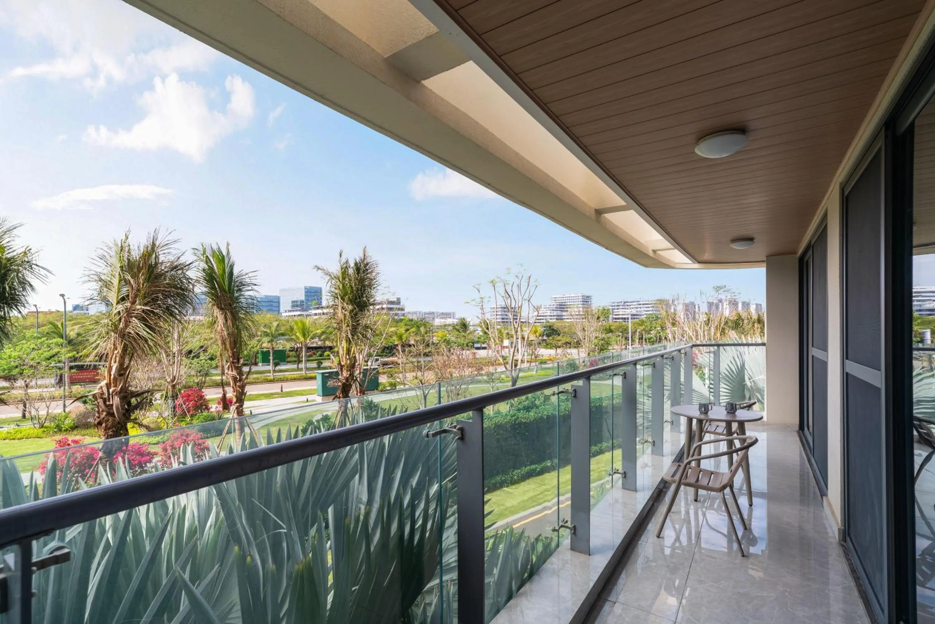 Balcony/Terrace in Elnob Seaview Aparthotel Hai Tang Bay Sanya