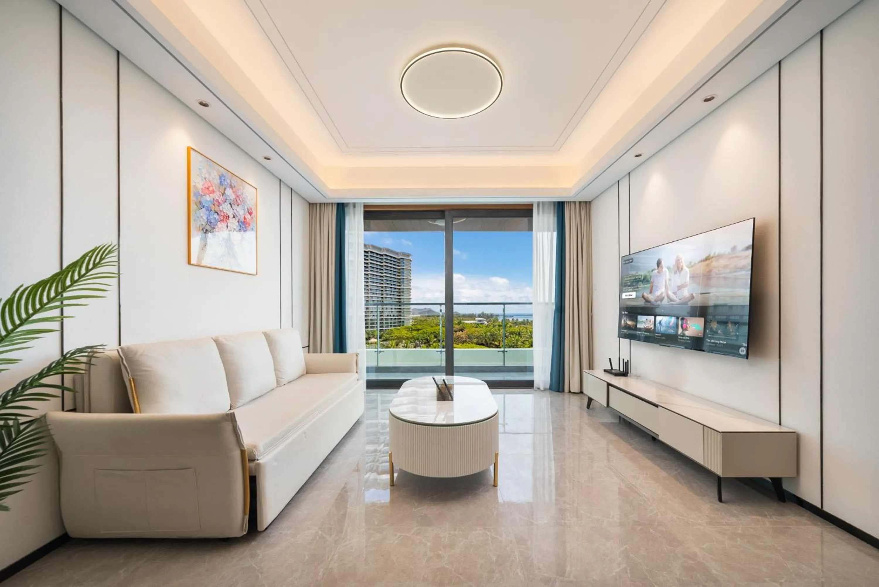 Living room in Elnob Seaview Aparthotel Hai Tang Bay Sanya