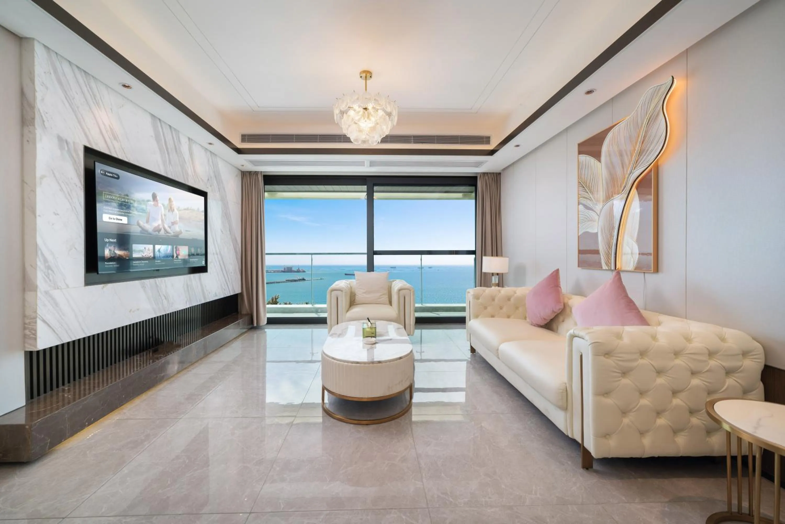 Living room in Elnob Seaview Aparthotel Hai Tang Bay Sanya