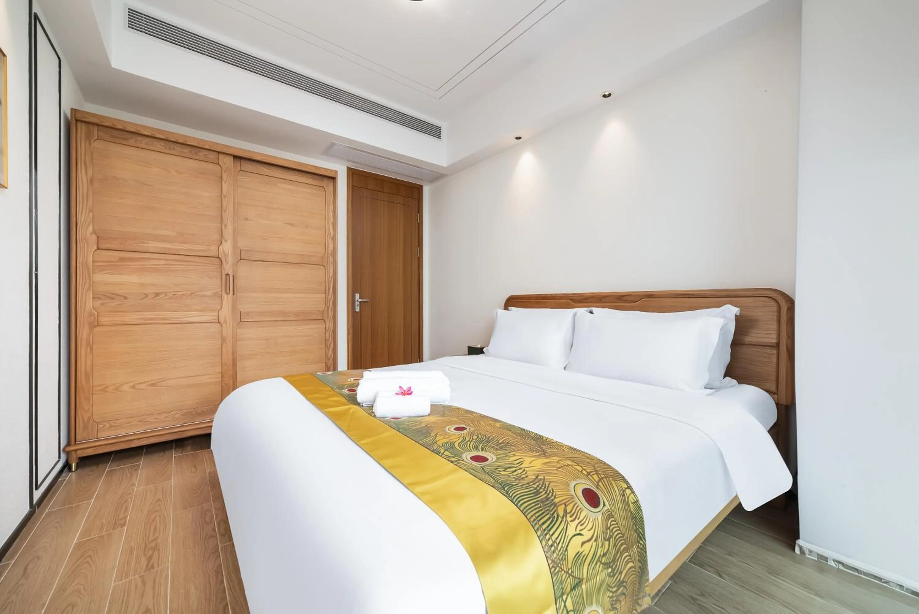 Bedroom, Bed in Elnob Seaview Aparthotel Hai Tang Bay Sanya