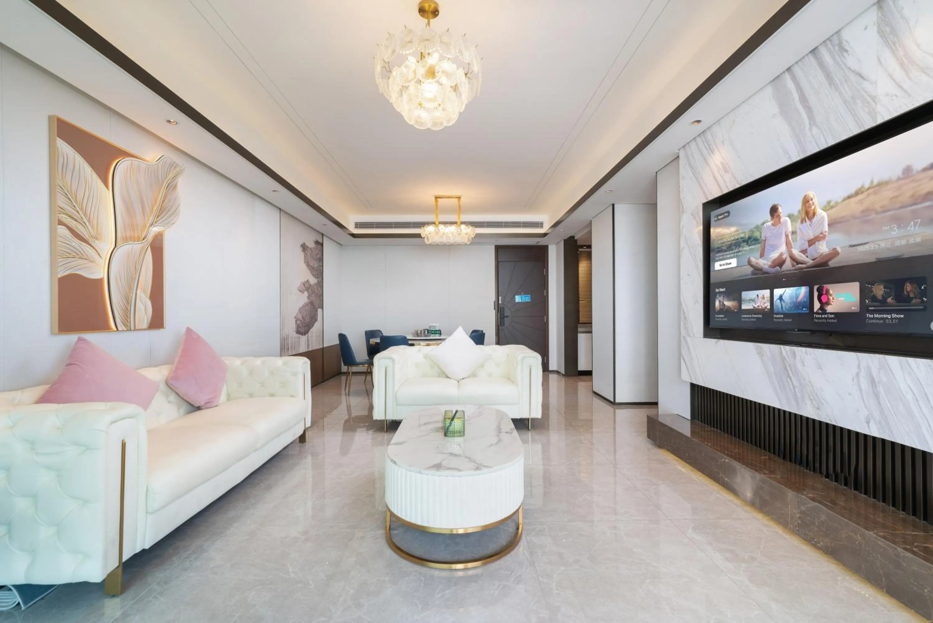 Living room in Elnob Seaview Aparthotel Hai Tang Bay Sanya