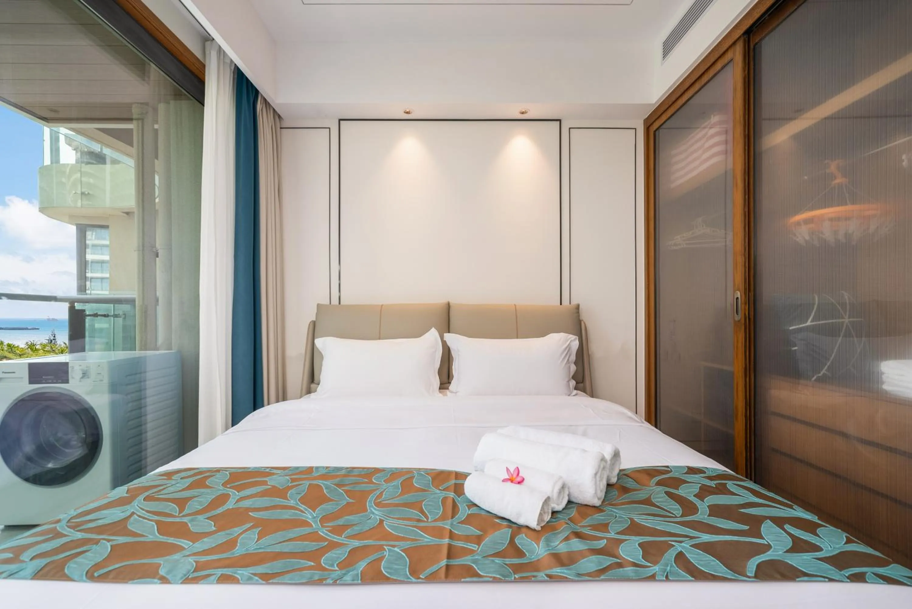 Bedroom, Bed in Elnob Seaview Aparthotel Hai Tang Bay Sanya