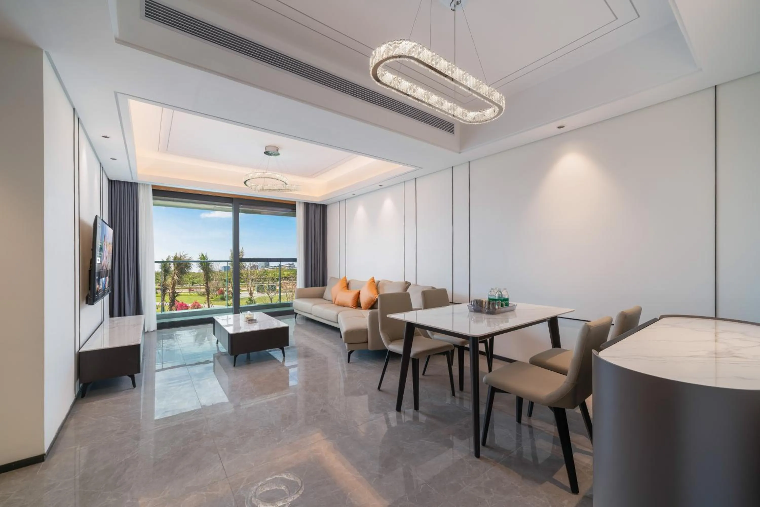 Living room in Elnob Seaview Aparthotel Hai Tang Bay Sanya